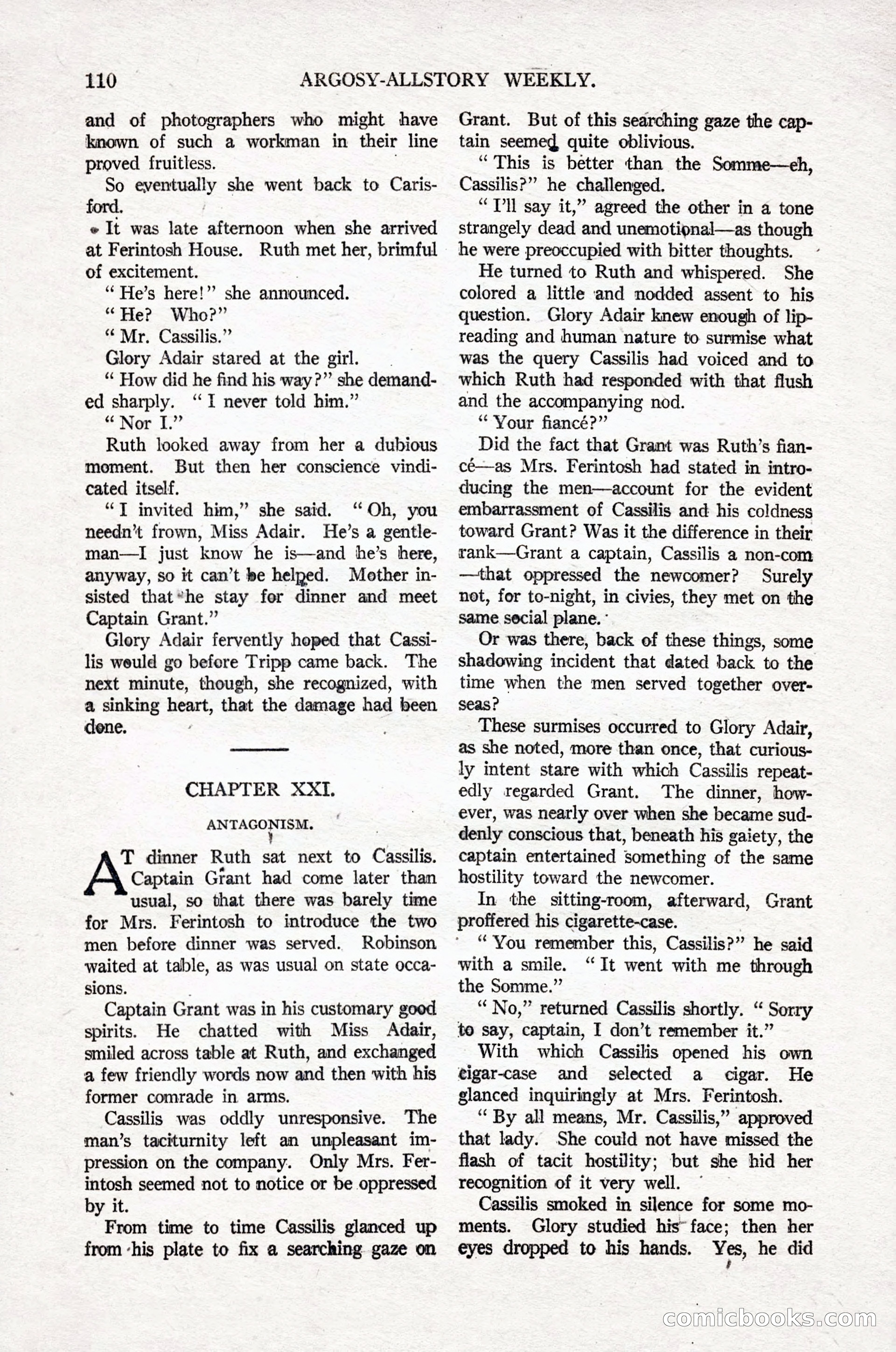 Argosy All-Story Weekly, April 16, 1921 — page 119 of 157