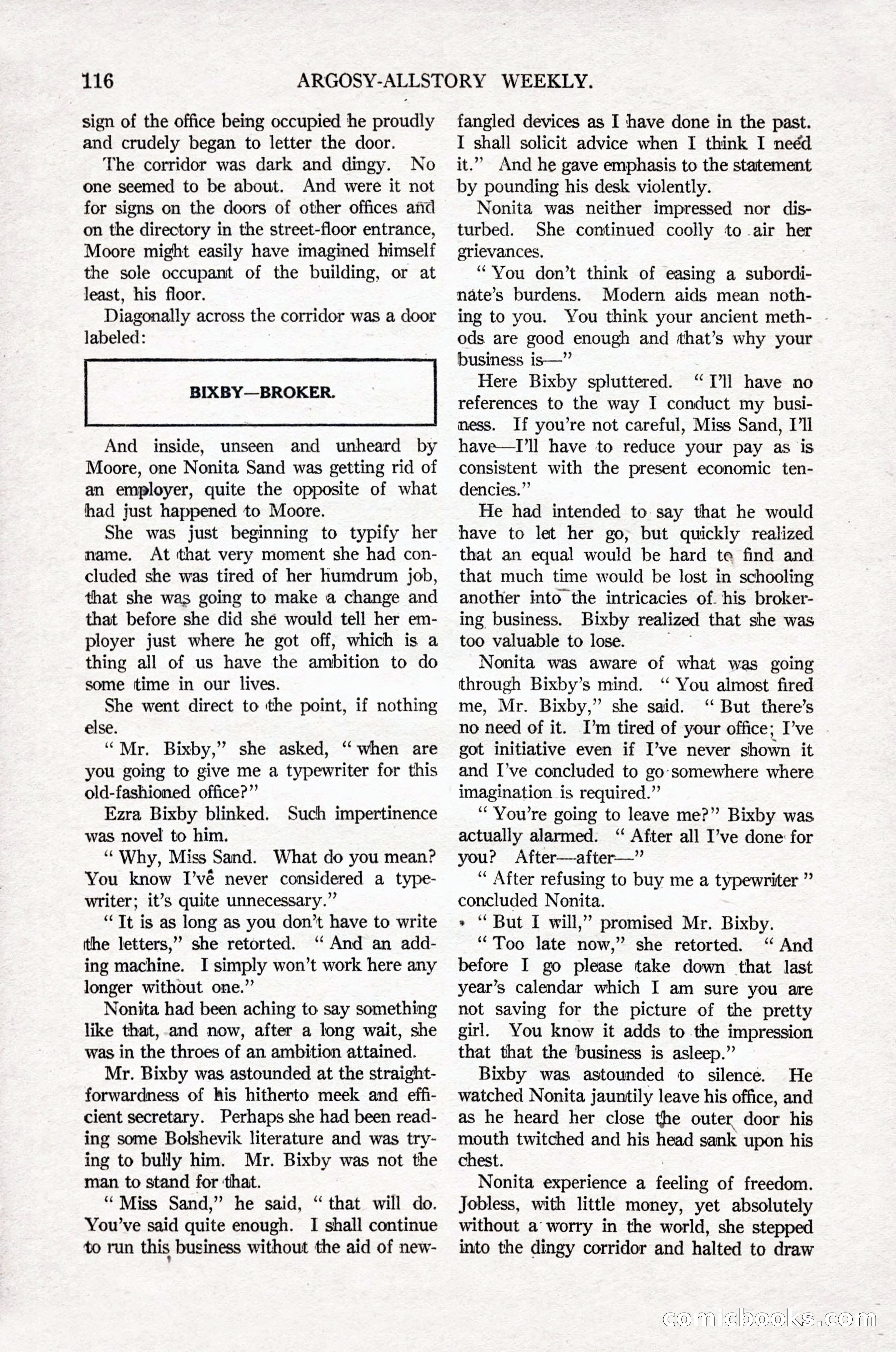 Argosy All-Story Weekly, April 16, 1921 — page 125 of 157