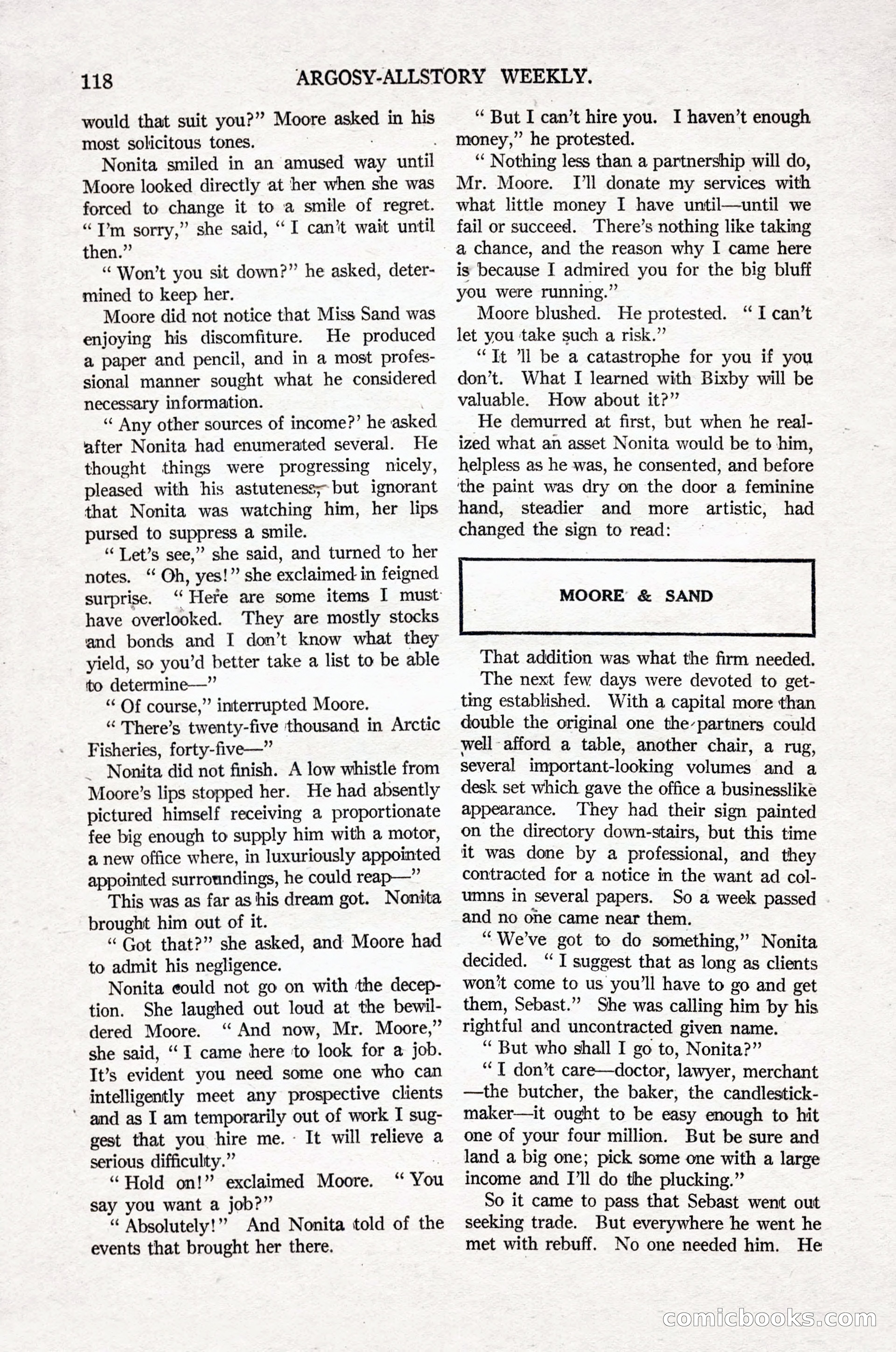 Argosy All-Story Weekly, April 16, 1921 — page 127 of 157