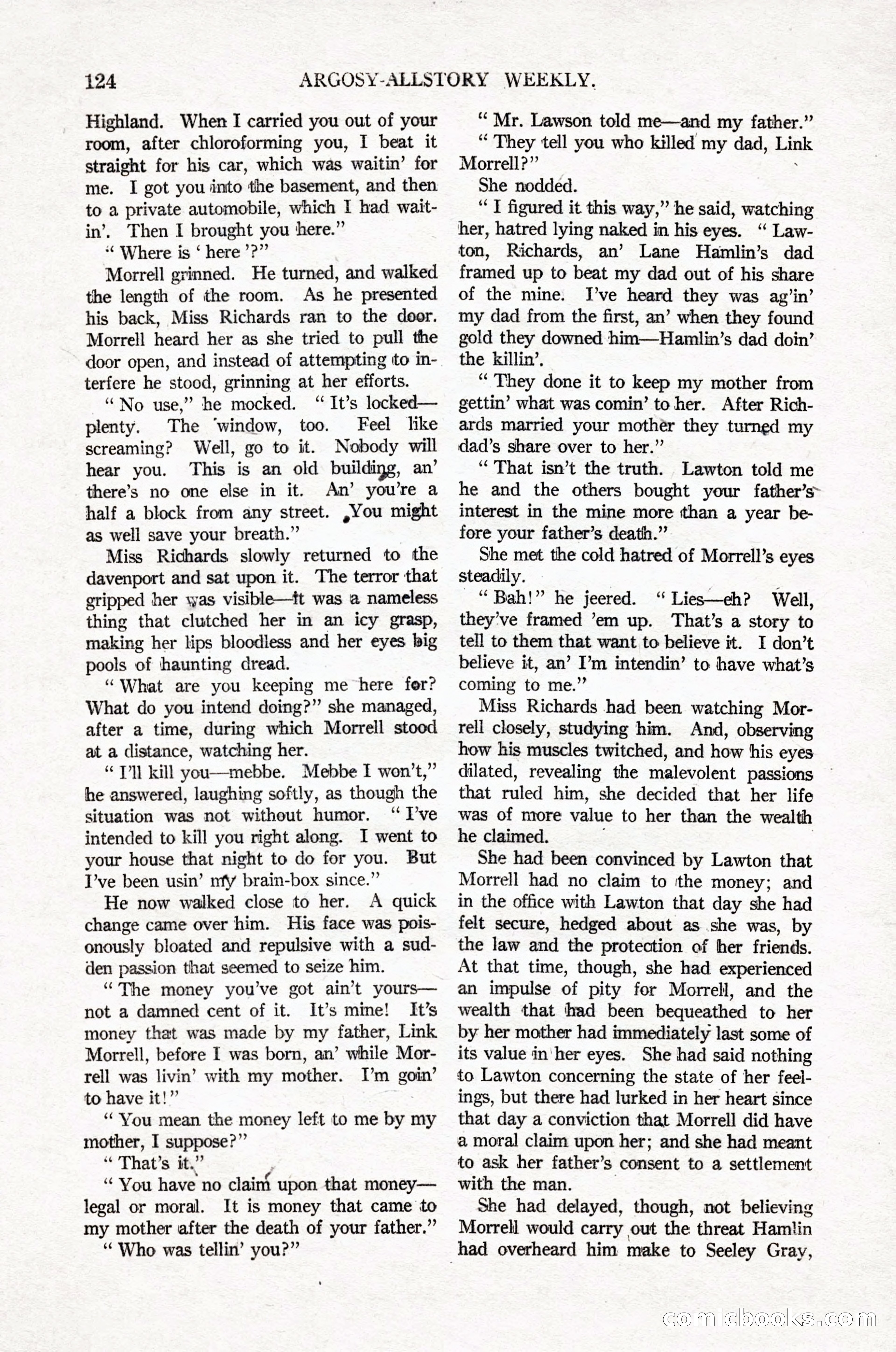 Argosy All-Story Weekly, April 16, 1921 — page 133 of 157