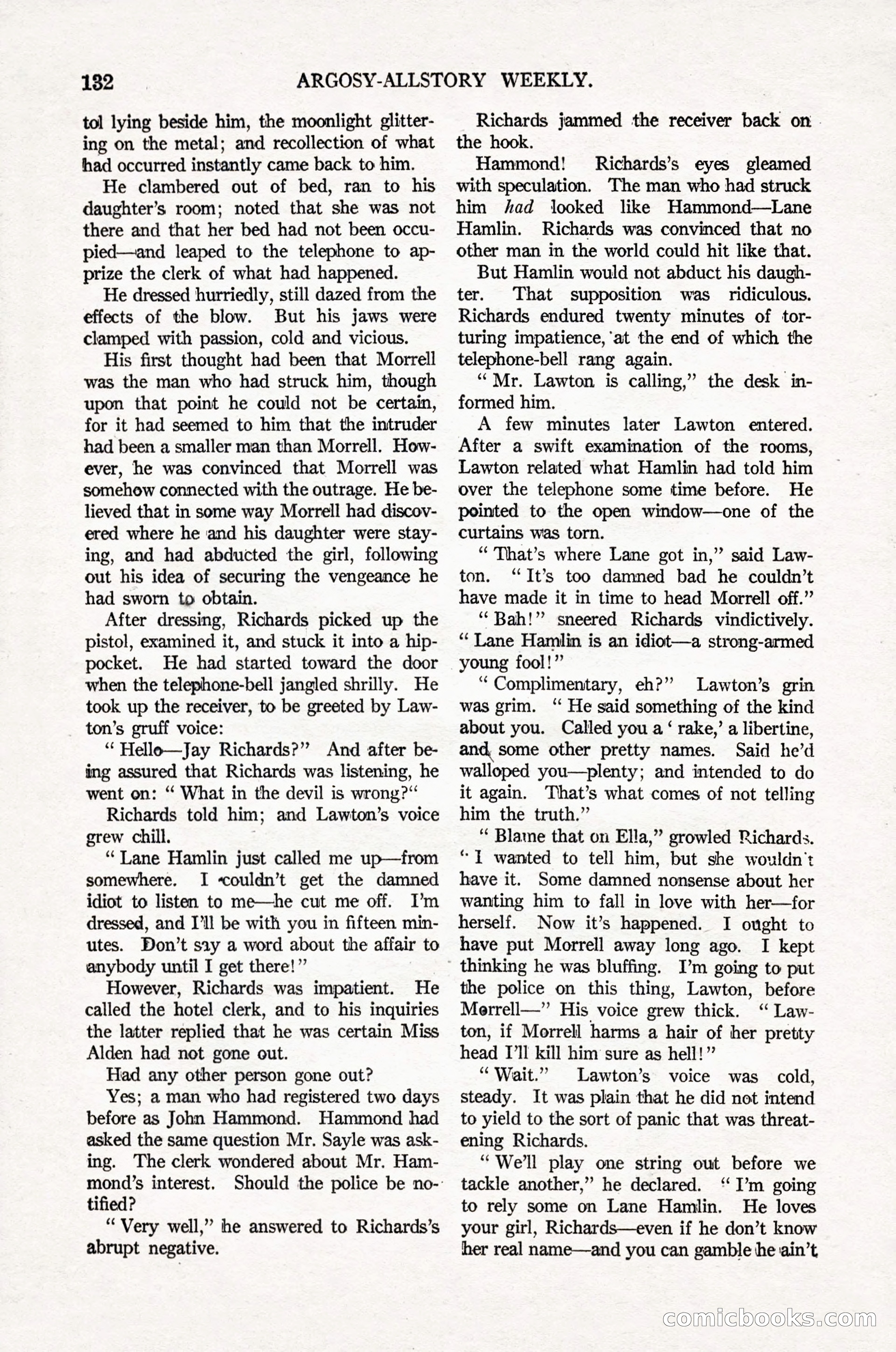 Argosy All-Story Weekly, April 16, 1921 — page 141 of 157