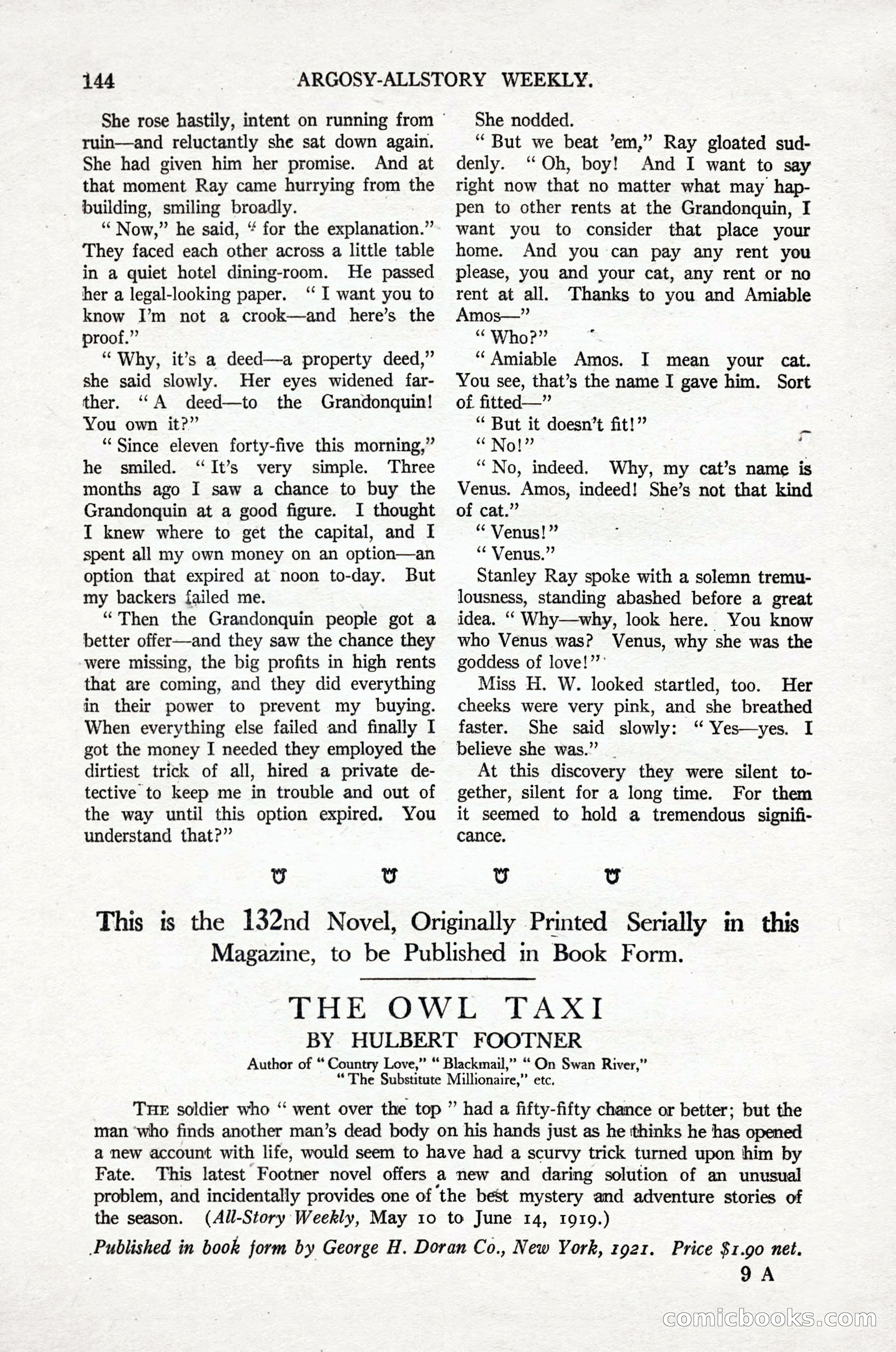 Argosy All-Story Weekly, April 16, 1921 — page 153 of 157