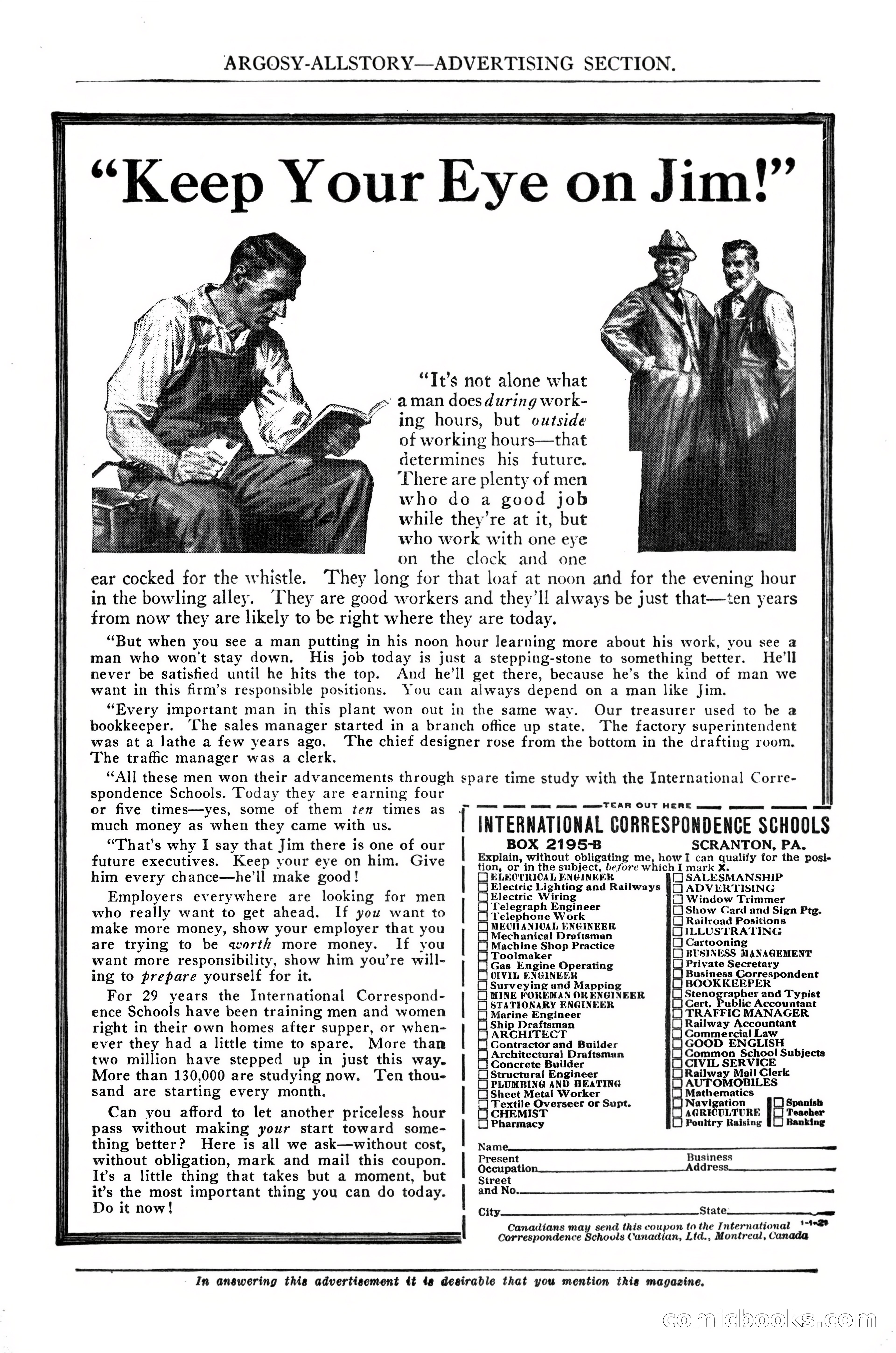 Argosy All-Story Weekly, April 16, 1921 — page 154 of 157