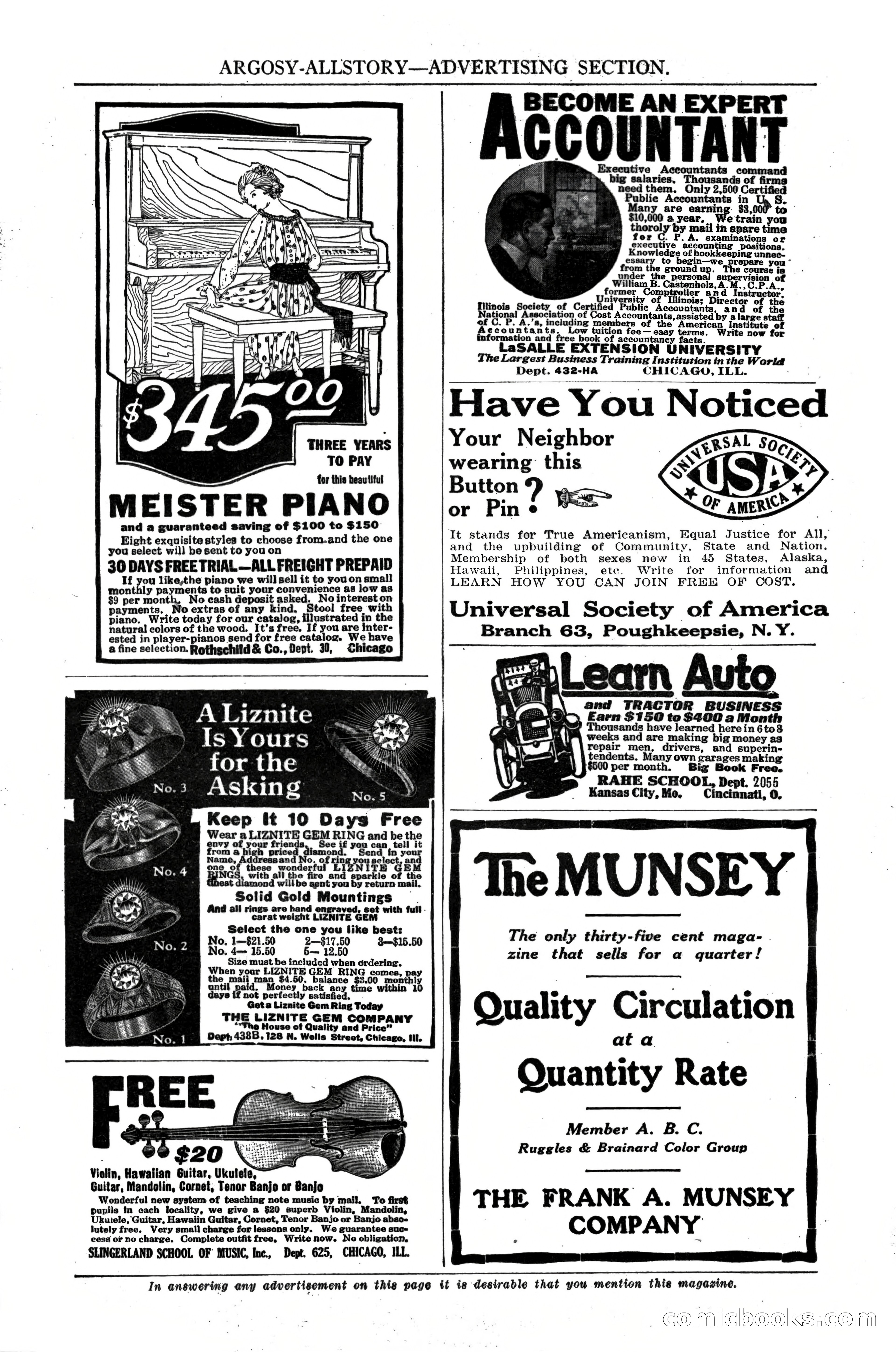 Argosy All-Story Weekly, April 16, 1921 — page 157 of 157