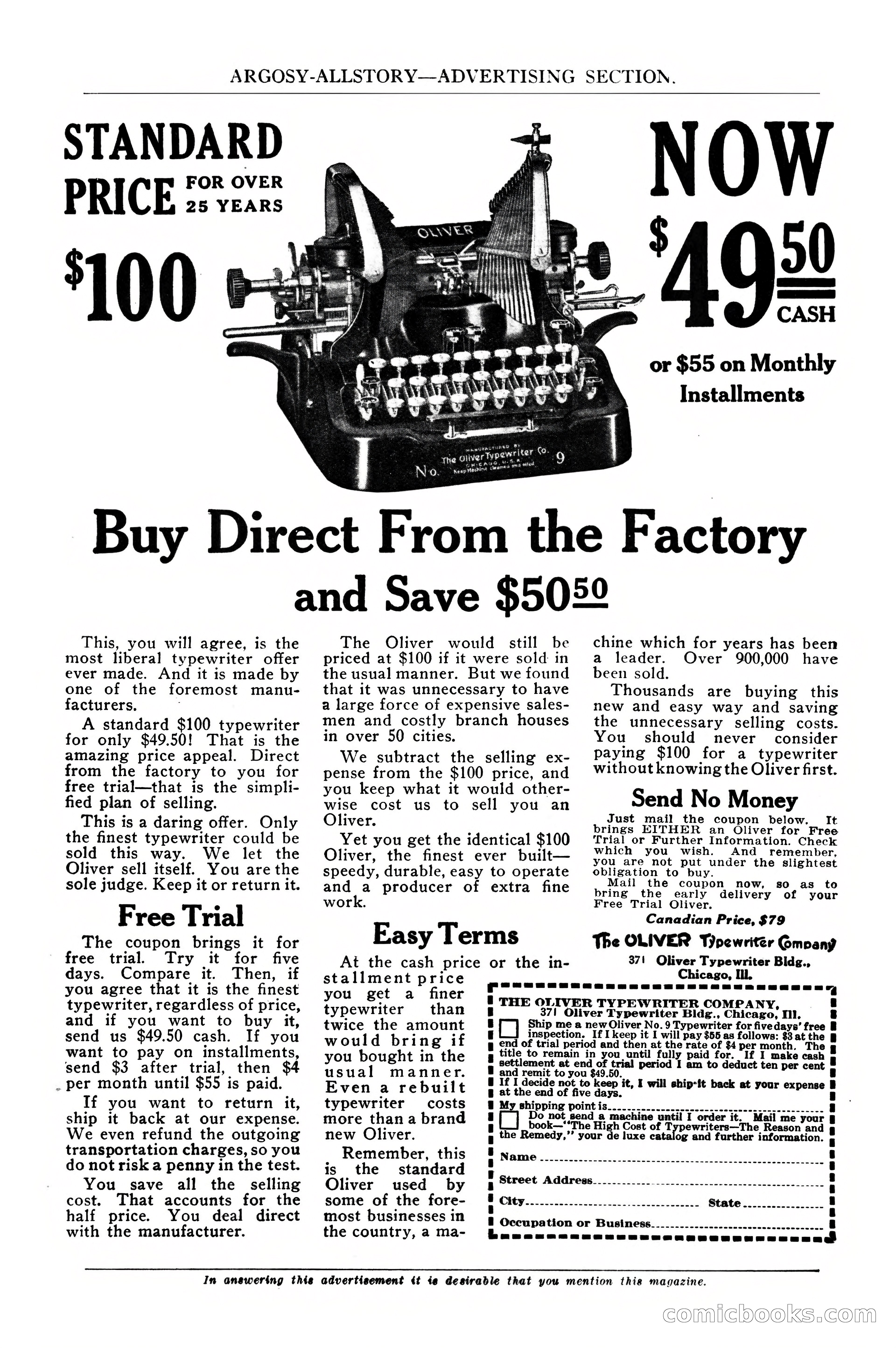 Argosy All-Story Weekly, January 21, 1922 — page 3 of 172