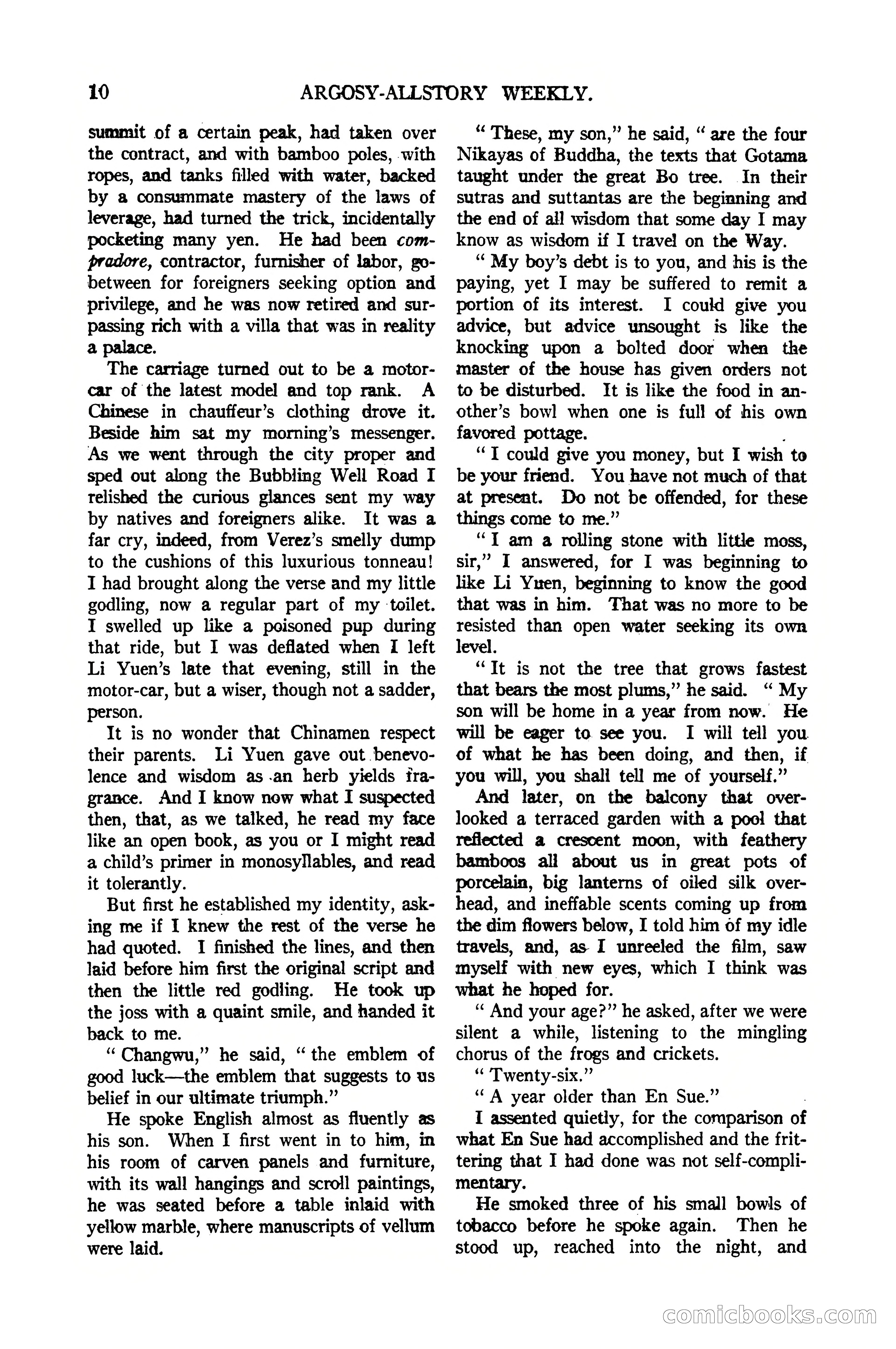 Argosy All-Story Weekly, January 21, 1922 — page 20 of 172