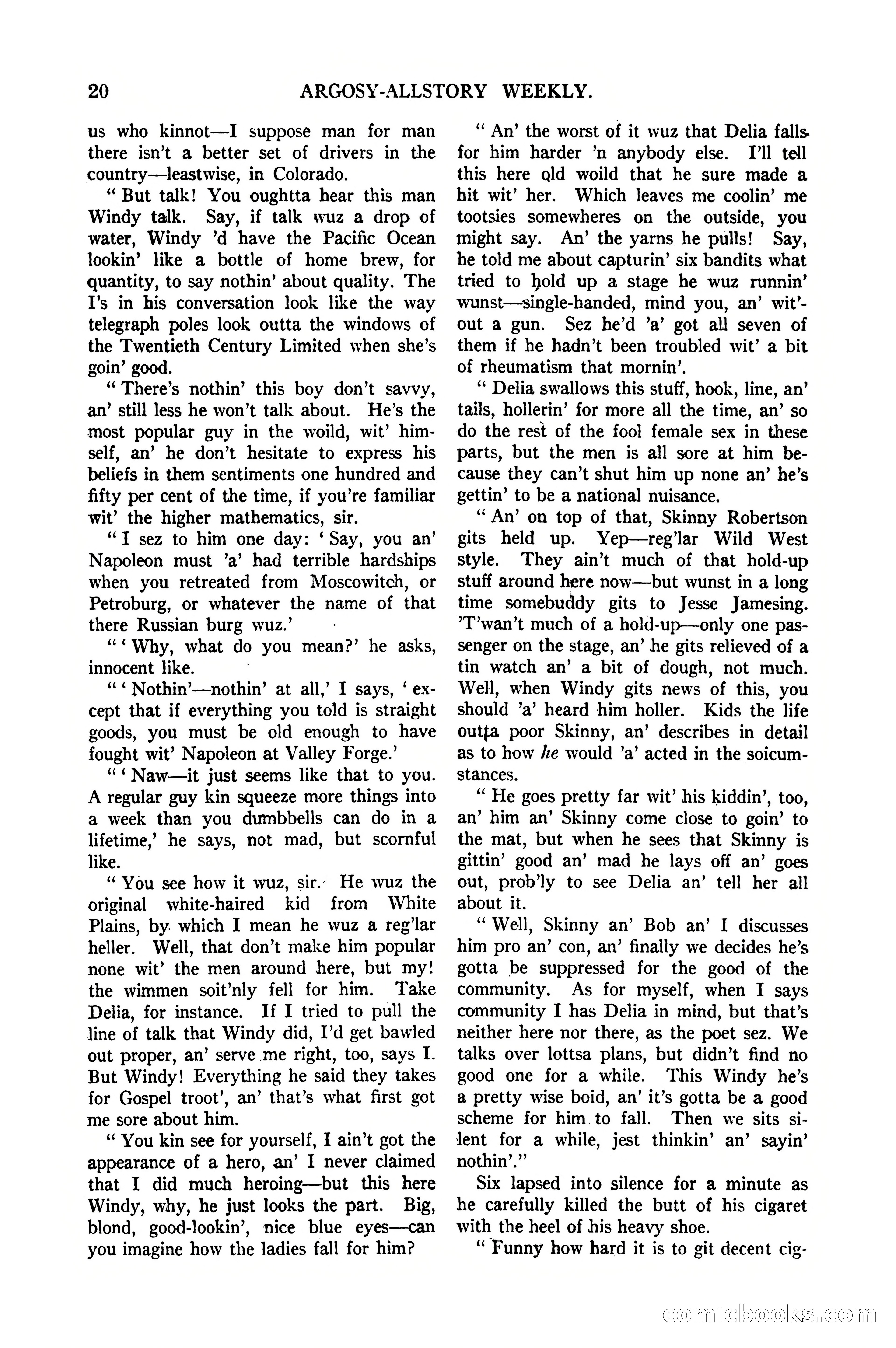 Argosy All-Story Weekly, January 21, 1922 — page 30 of 172