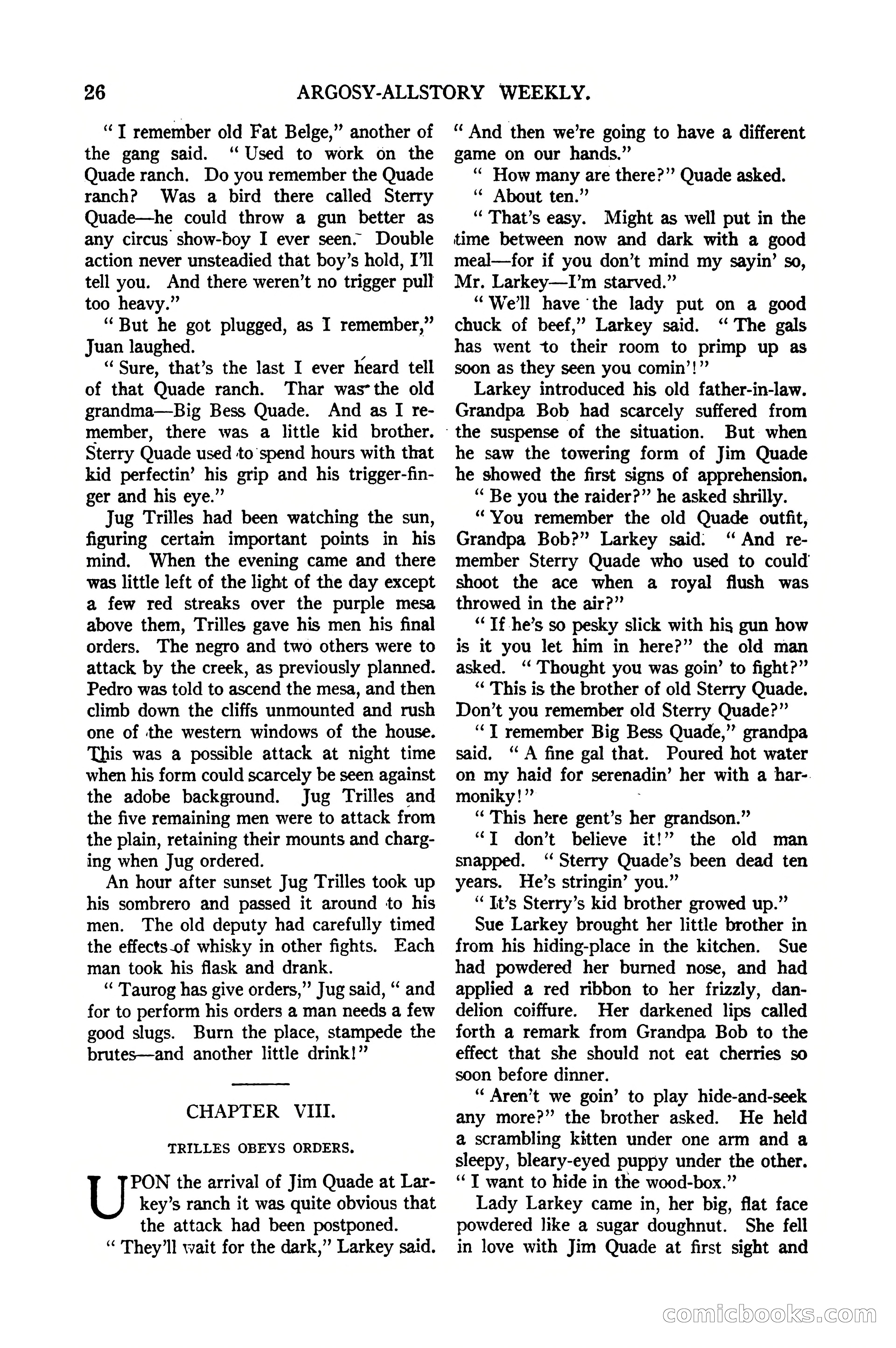 Argosy All-Story Weekly, January 21, 1922 — page 36 of 172