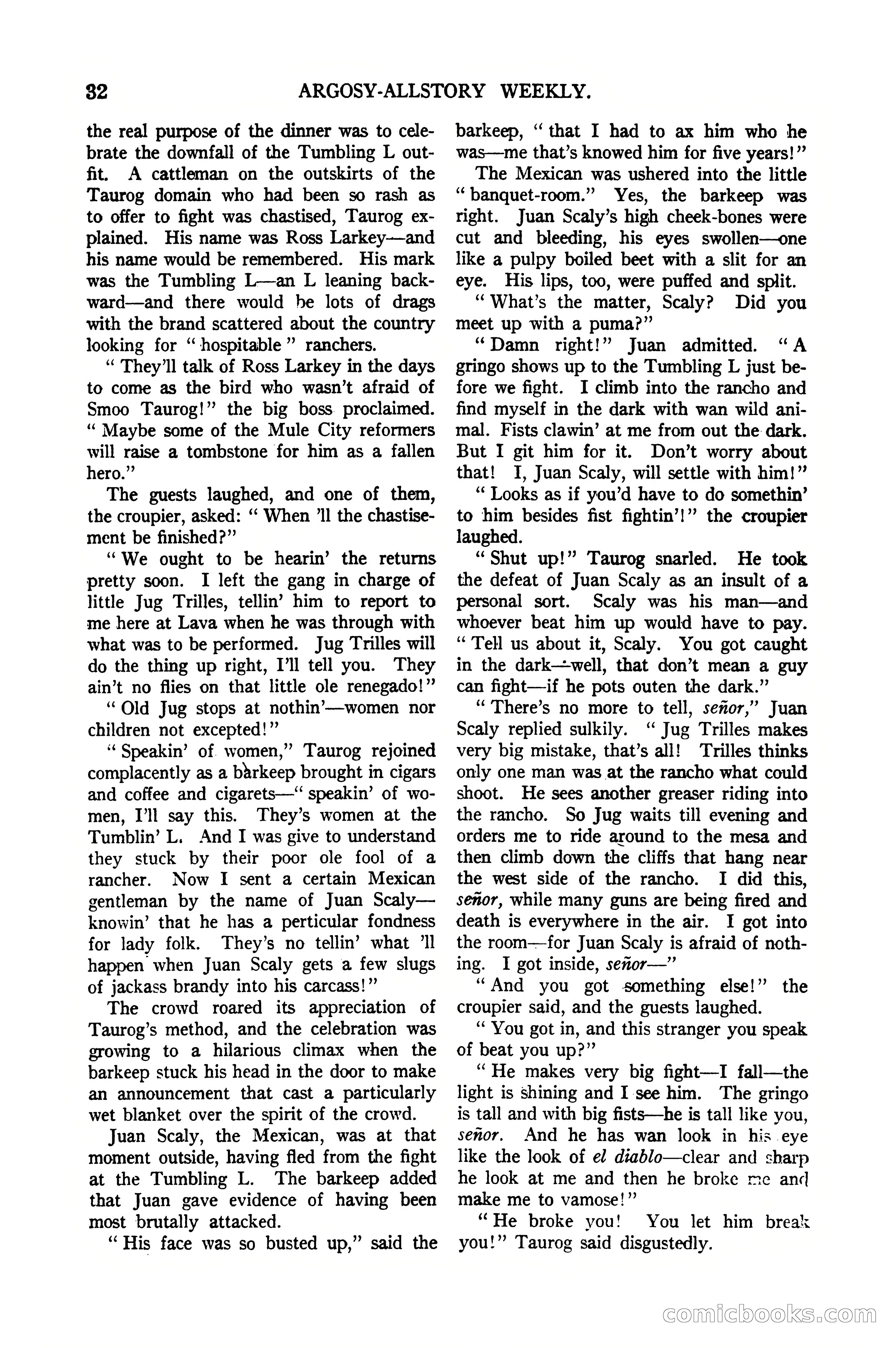 Argosy All-Story Weekly, January 21, 1922 — page 42 of 172
