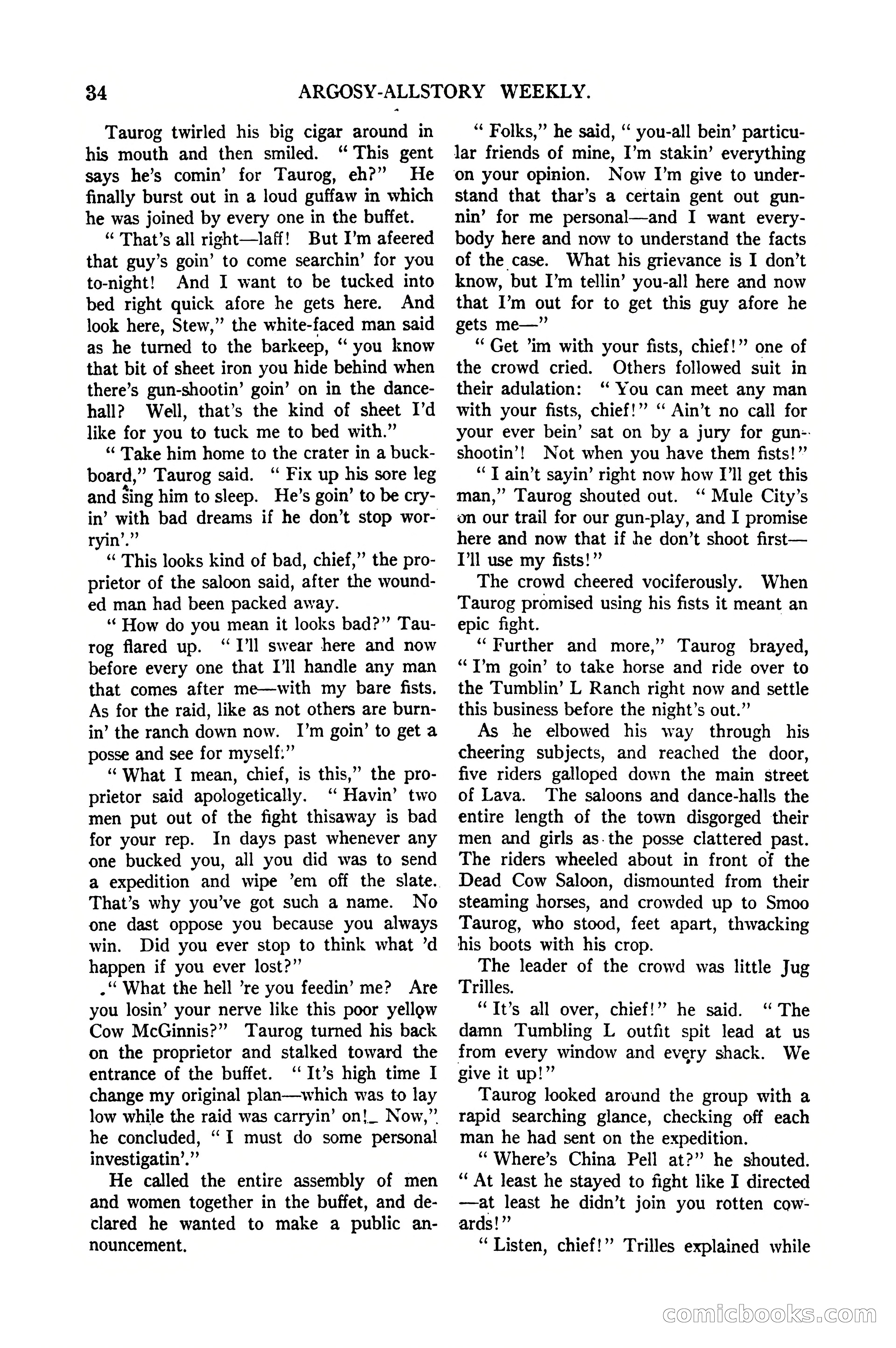 Argosy All-Story Weekly, January 21, 1922 — page 44 of 172