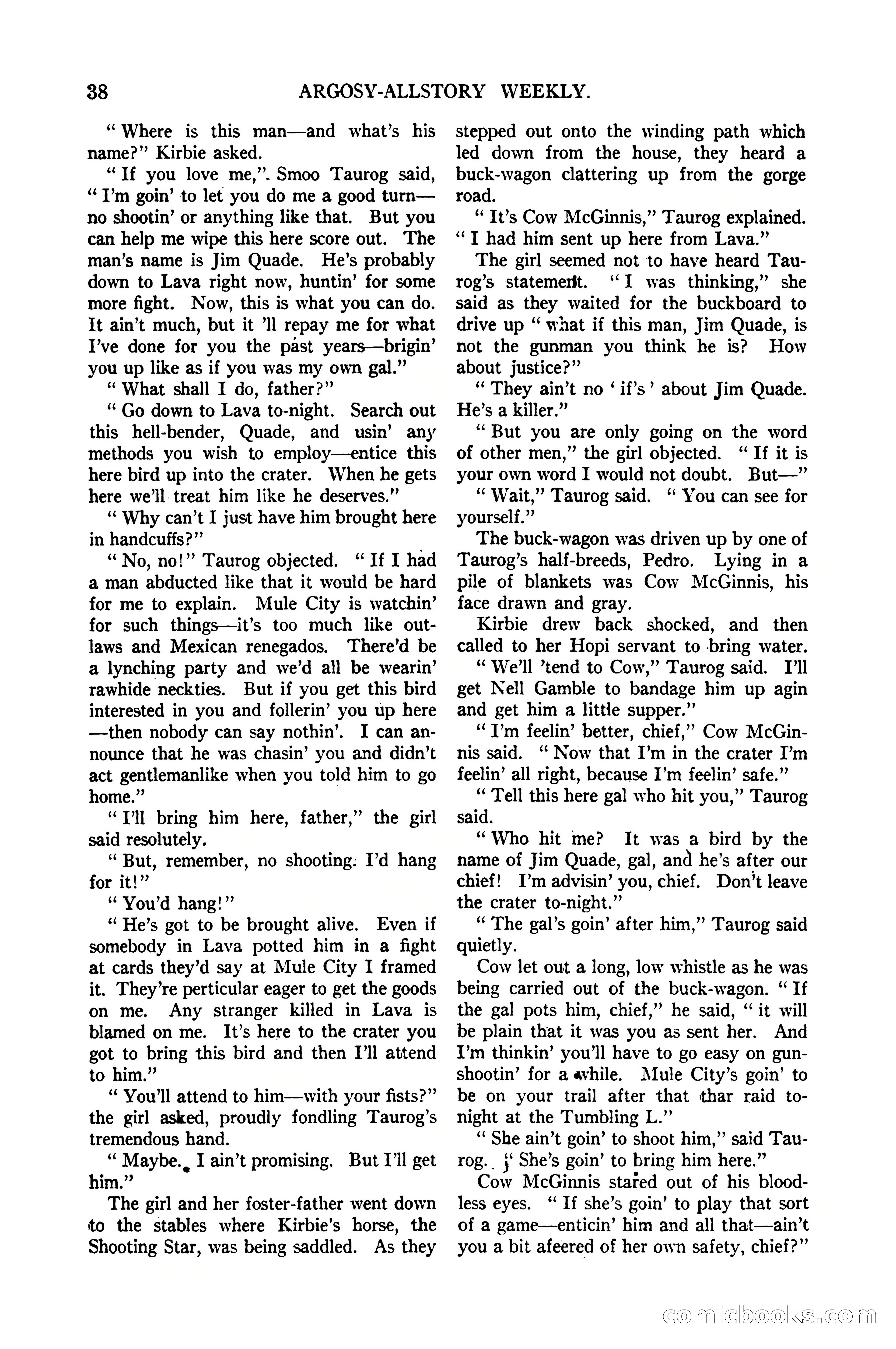 Argosy All-Story Weekly, January 21, 1922 — page 48 of 172