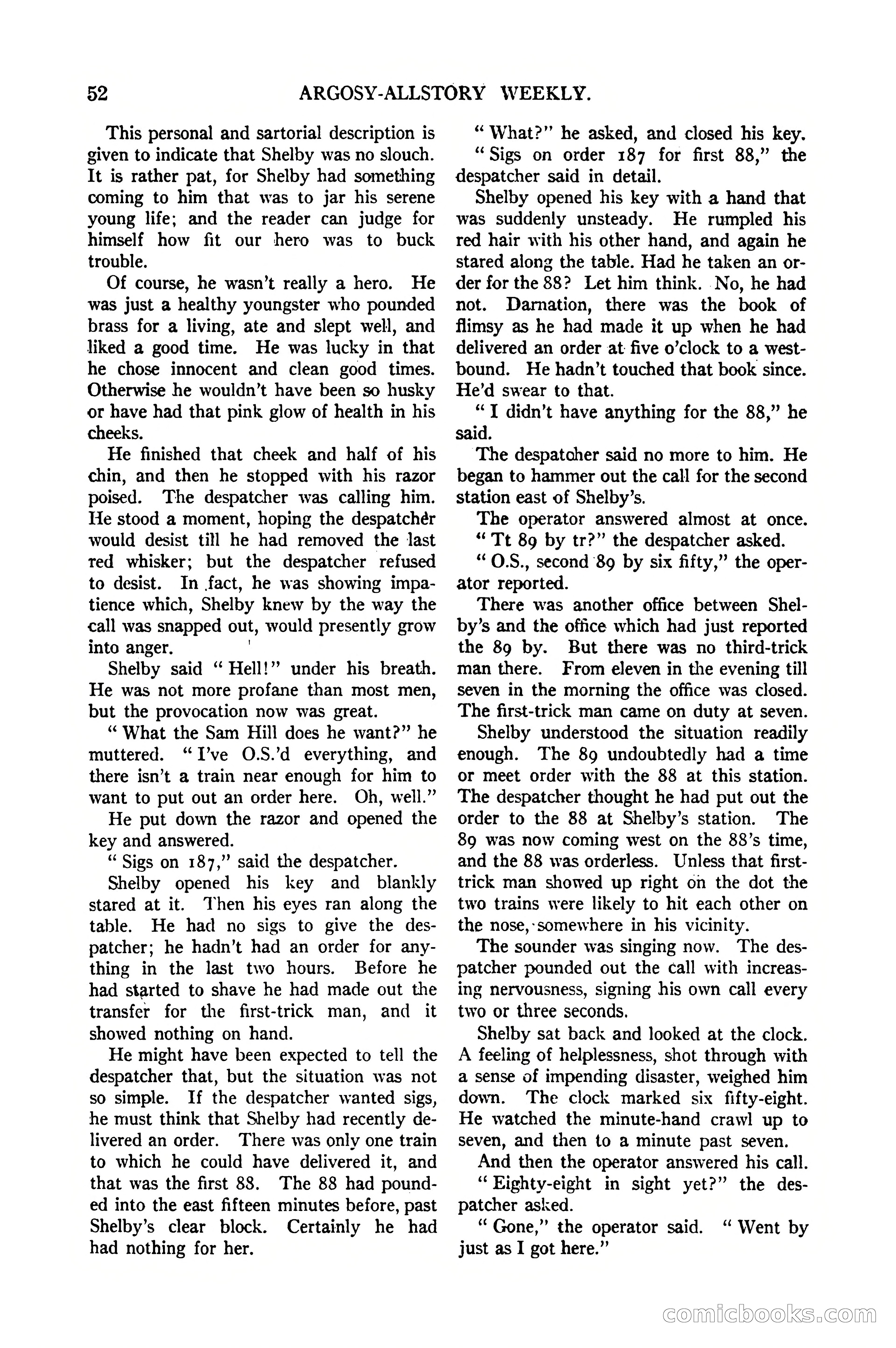 Argosy All-Story Weekly, January 21, 1922 — page 62 of 172