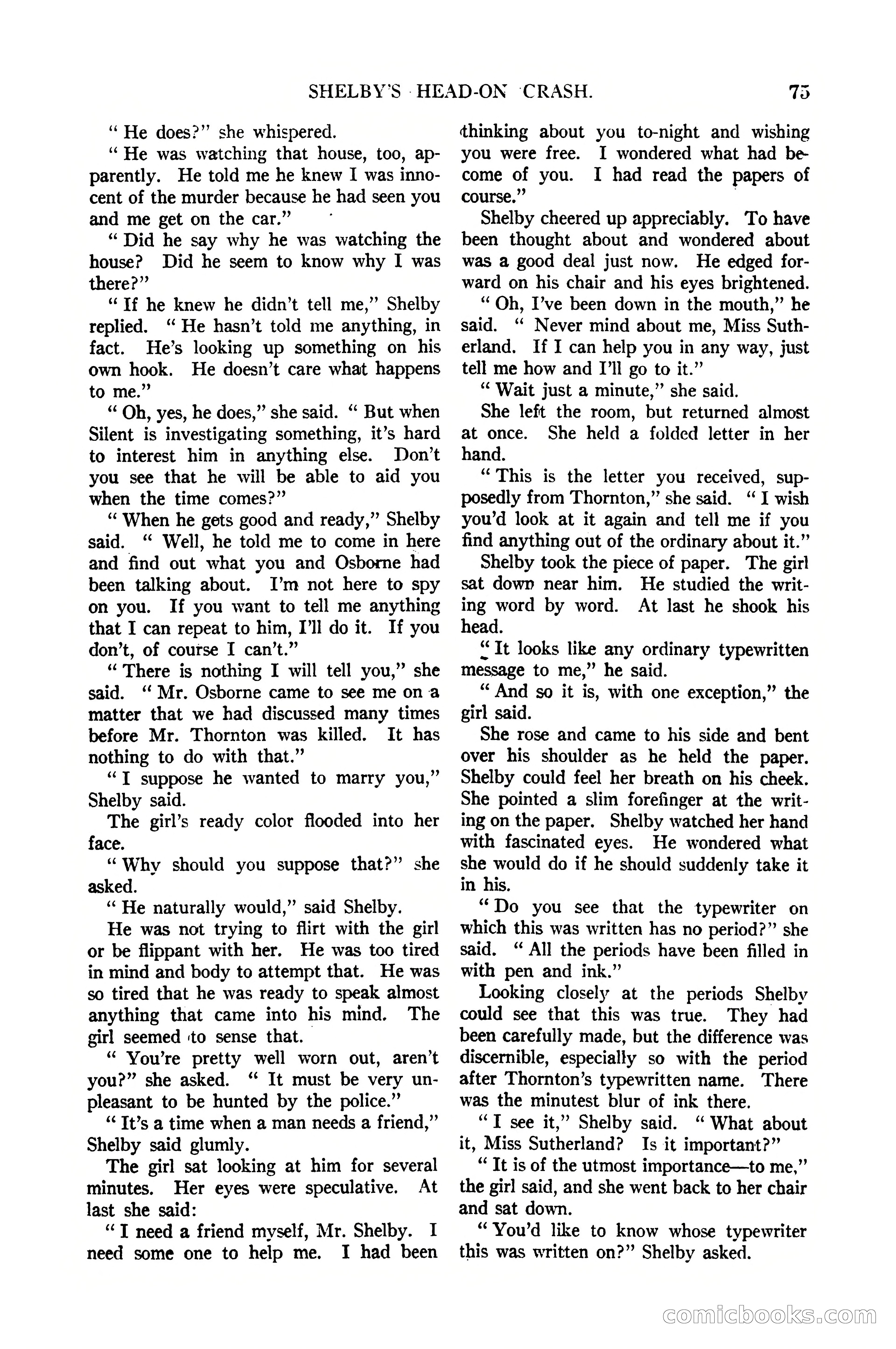 Argosy All-Story Weekly, January 21, 1922 — page 85 of 172