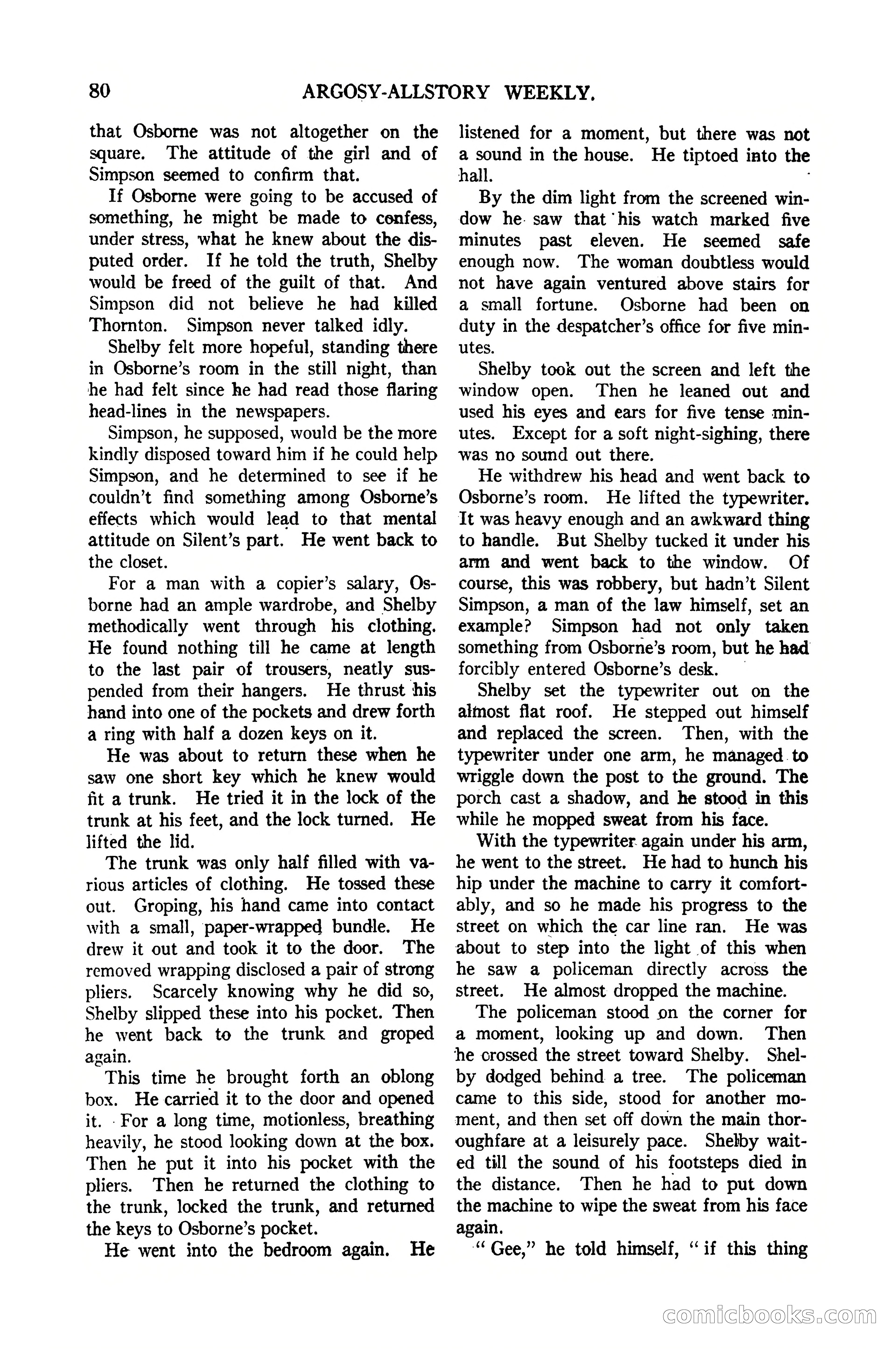 Argosy All-Story Weekly, January 21, 1922 — page 90 of 172
