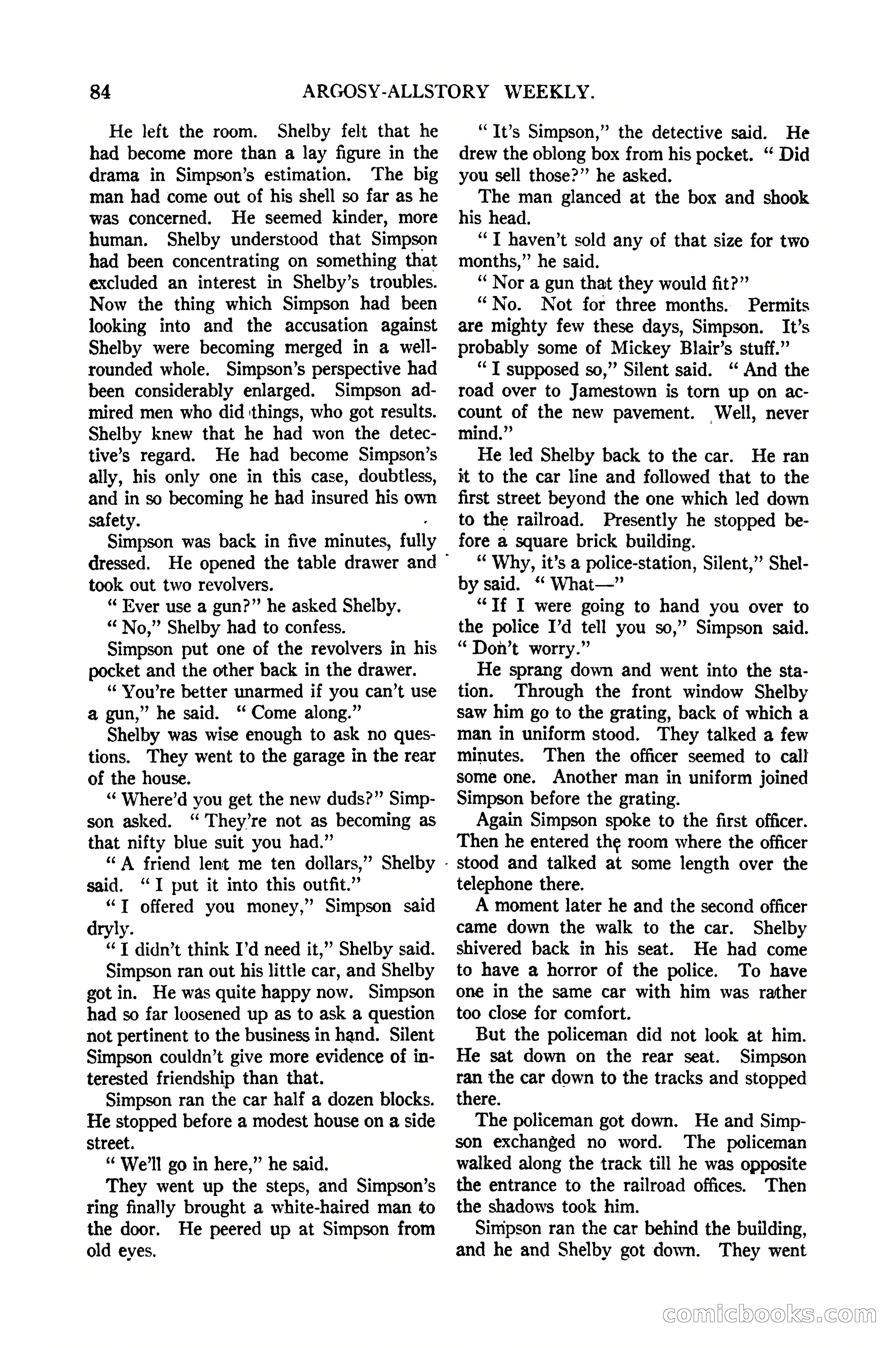 Argosy All-Story Weekly, January 21, 1922 — page 94 of 172