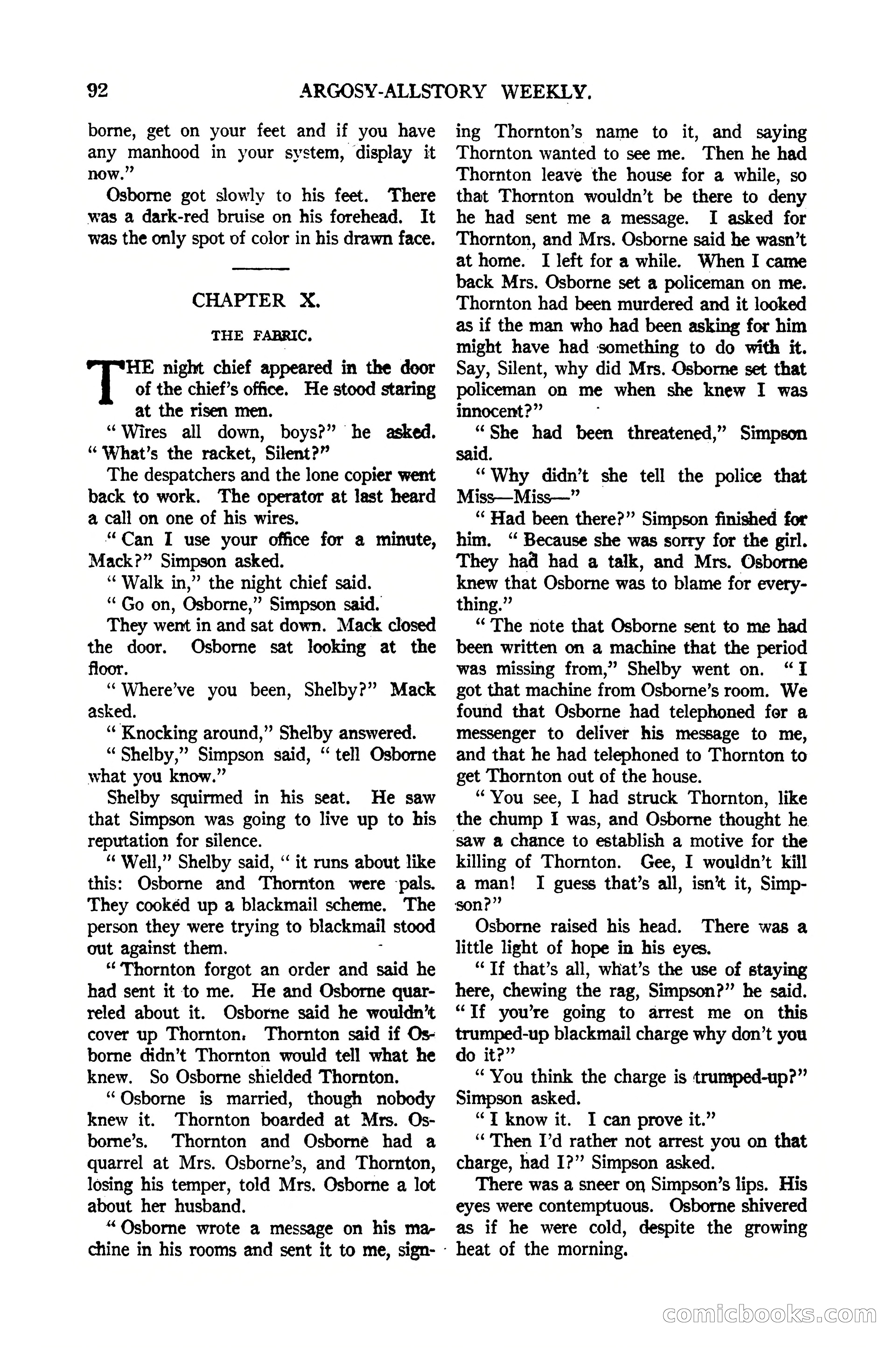 Argosy All-Story Weekly, January 21, 1922 — page 102 of 172