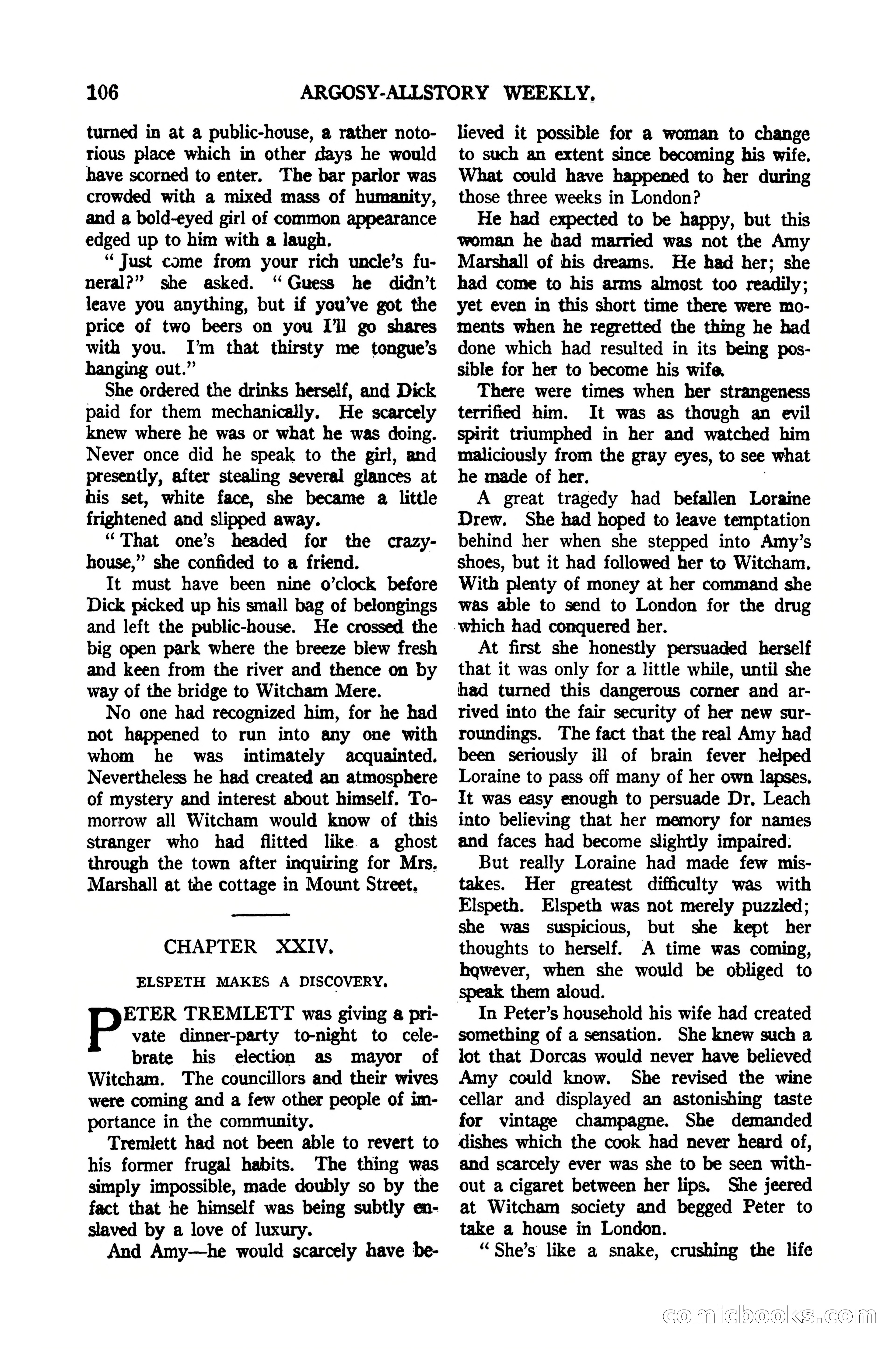 Argosy All-Story Weekly, January 21, 1922 — page 116 of 172