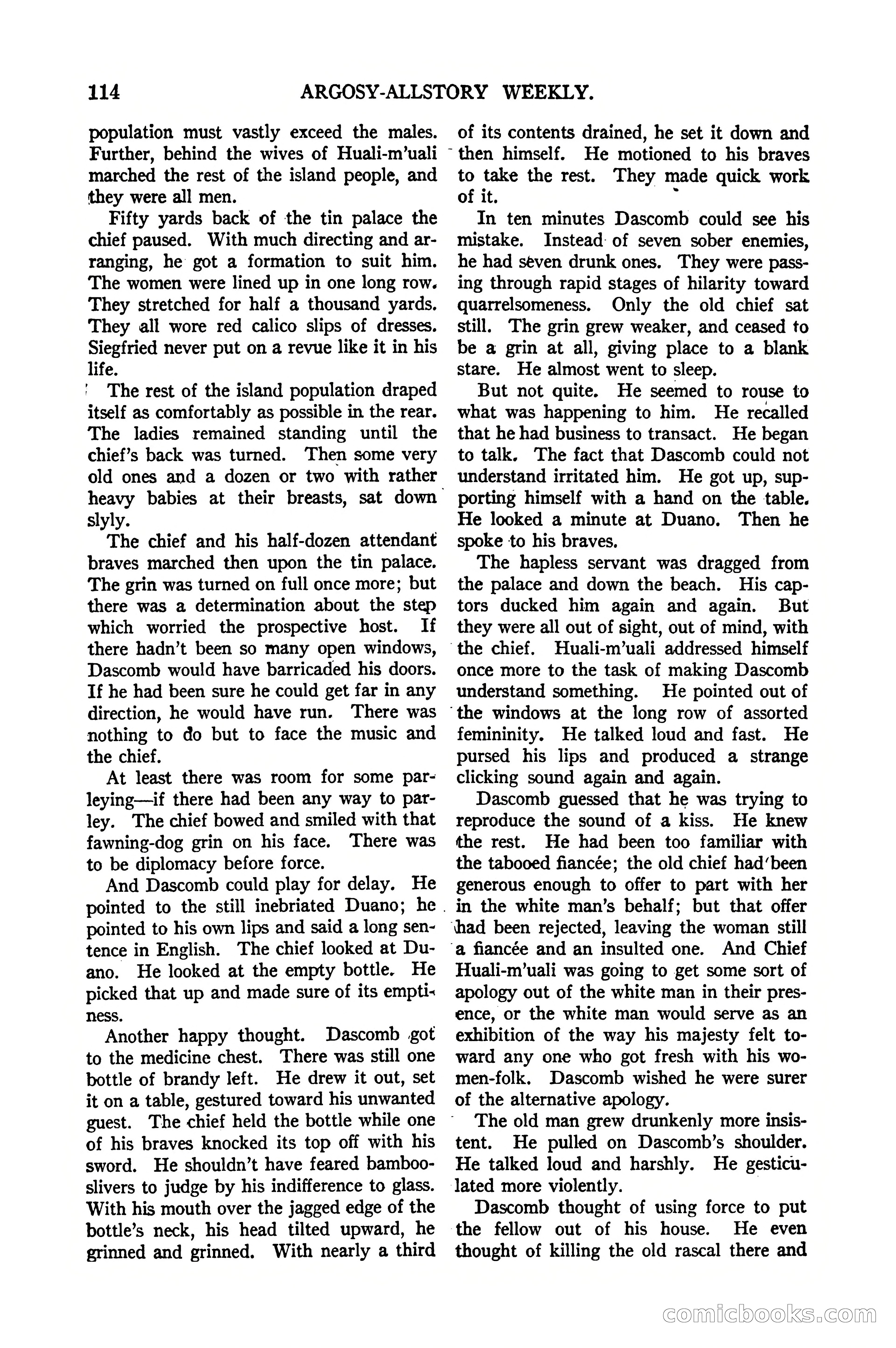 Argosy All-Story Weekly, January 21, 1922 — page 124 of 172