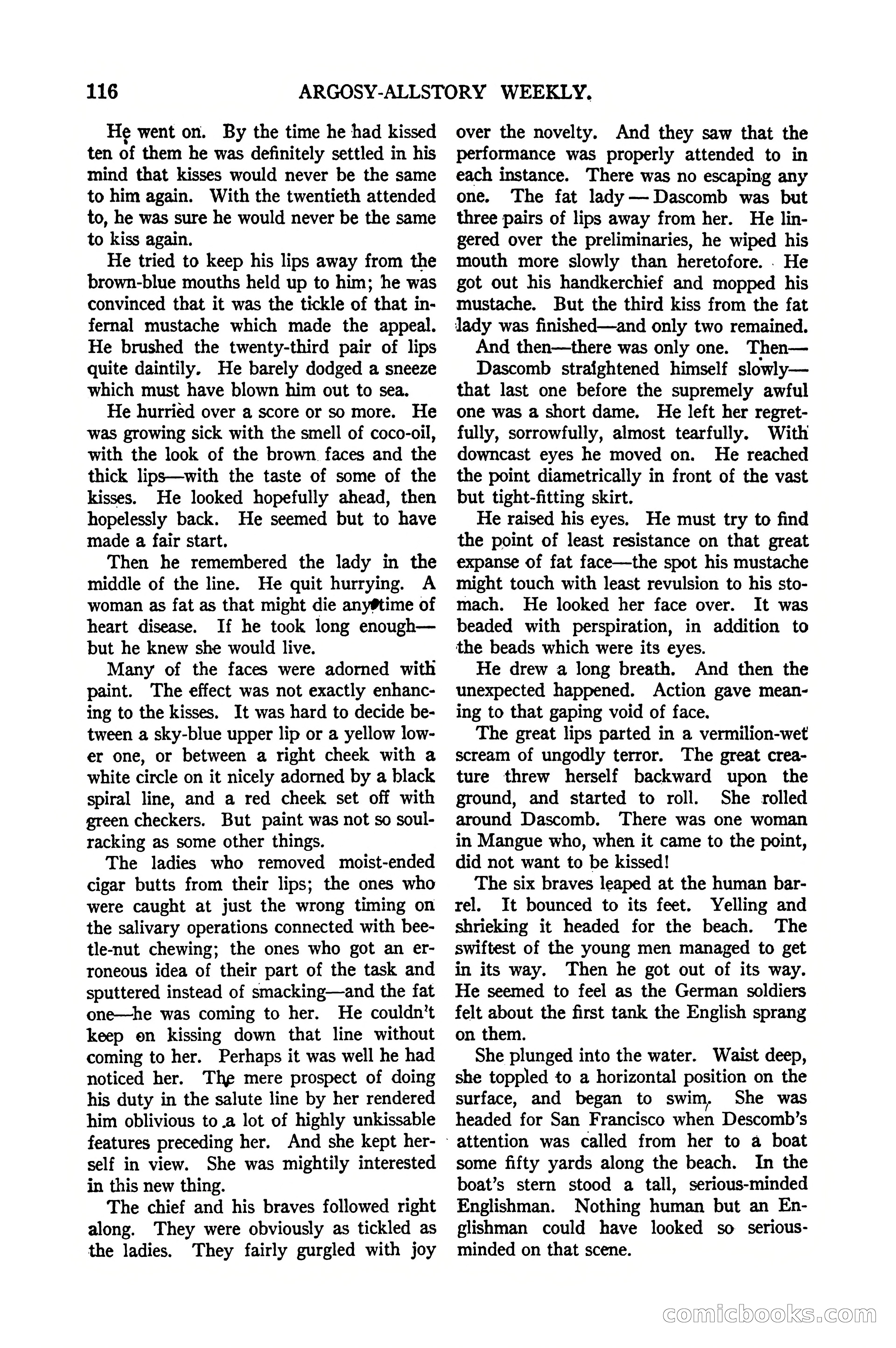 Argosy All-Story Weekly, January 21, 1922 — page 126 of 172