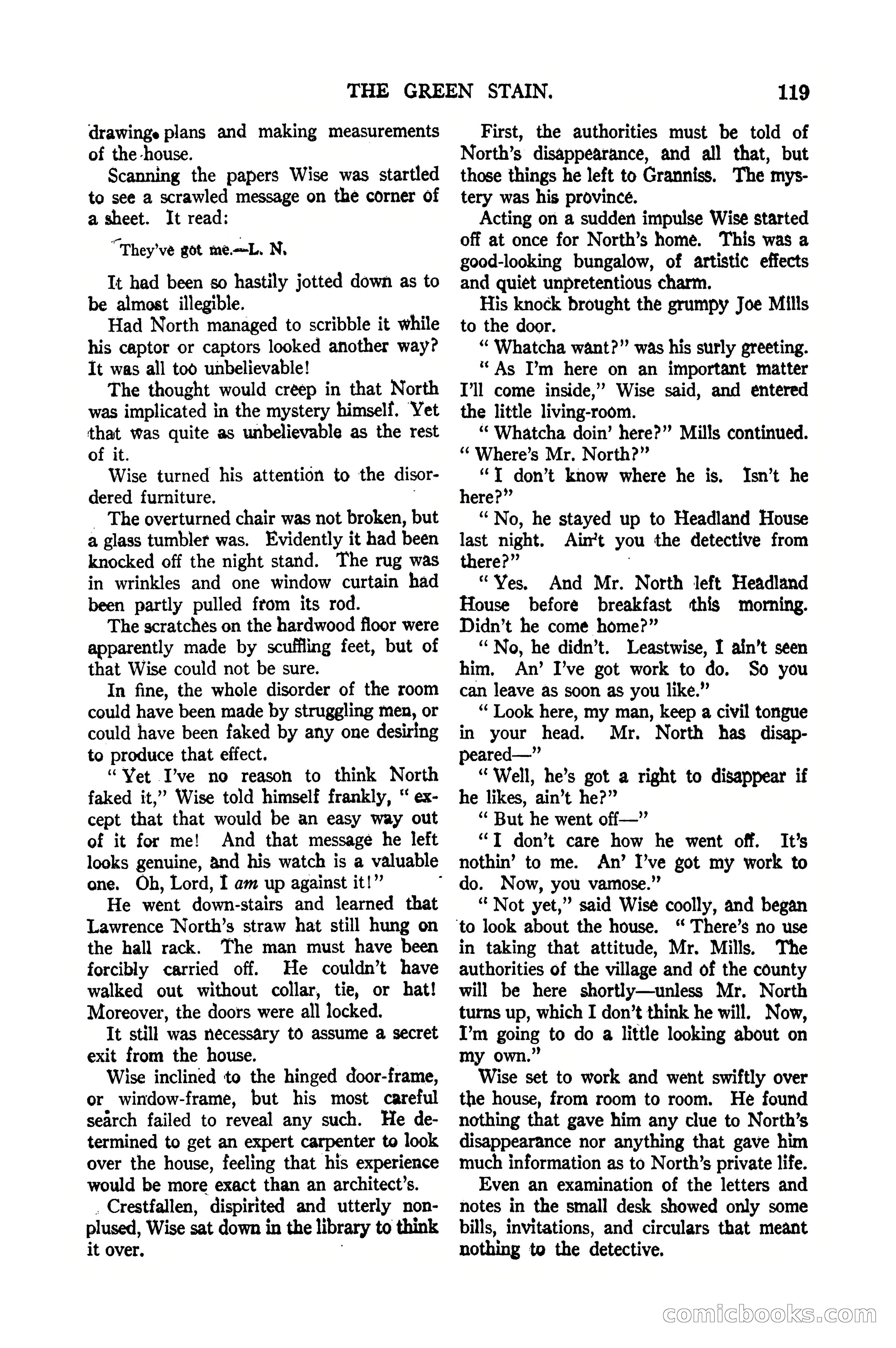 Argosy All-Story Weekly, January 21, 1922 — page 129 of 172