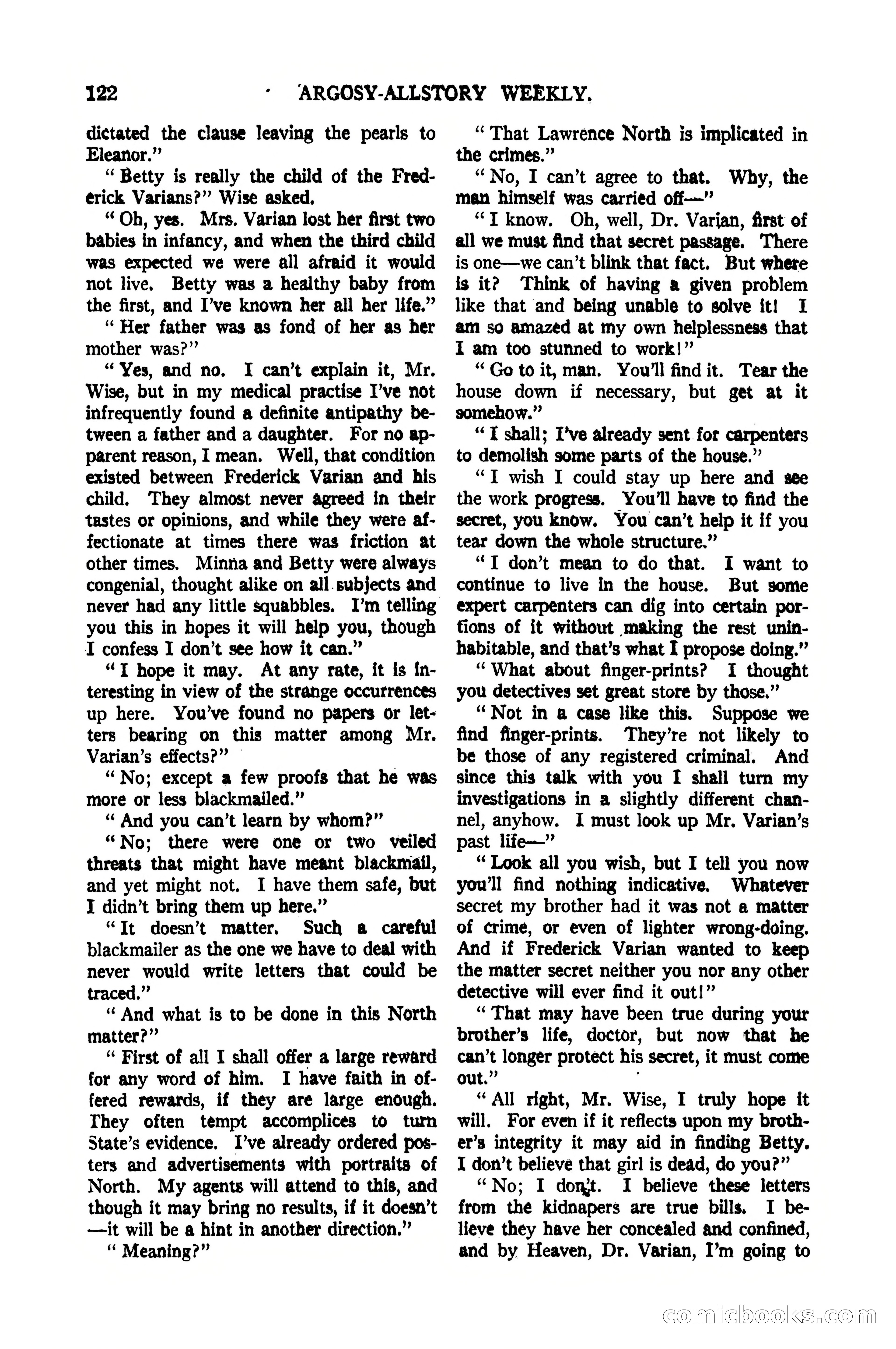 Argosy All-Story Weekly, January 21, 1922 — page 132 of 172