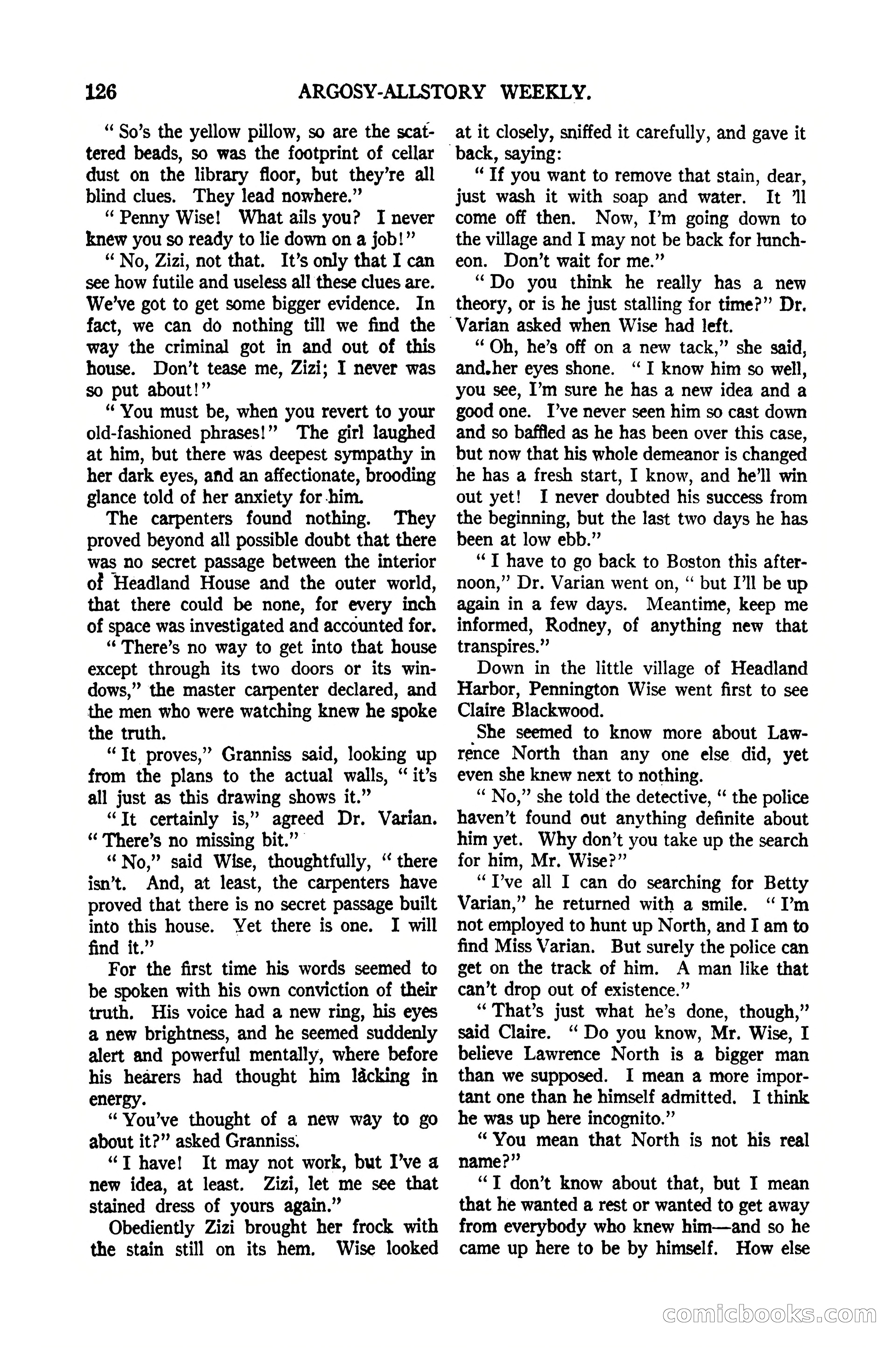 Argosy All-Story Weekly, January 21, 1922 — page 136 of 172