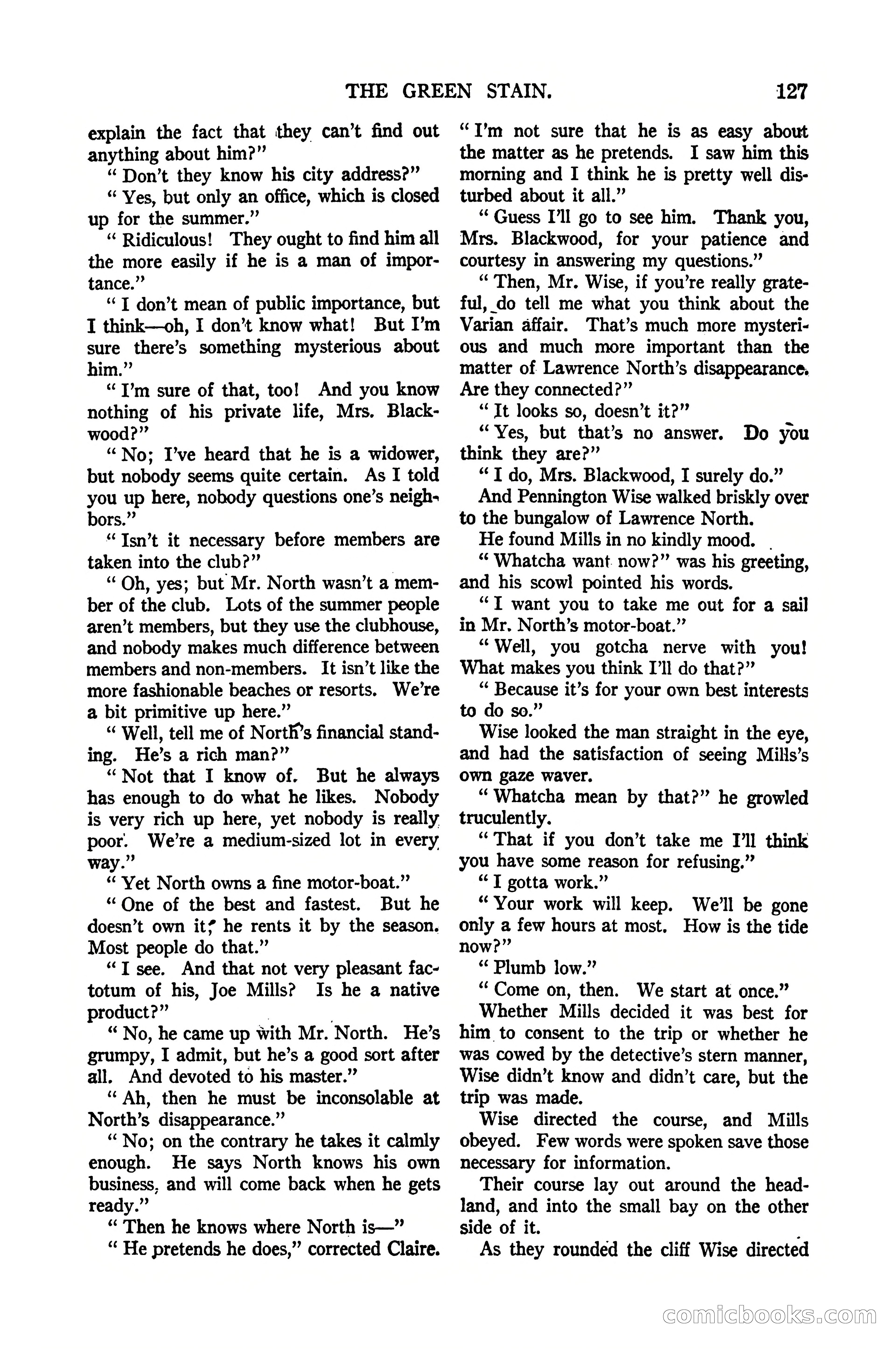 Argosy All-Story Weekly, January 21, 1922 — page 137 of 172