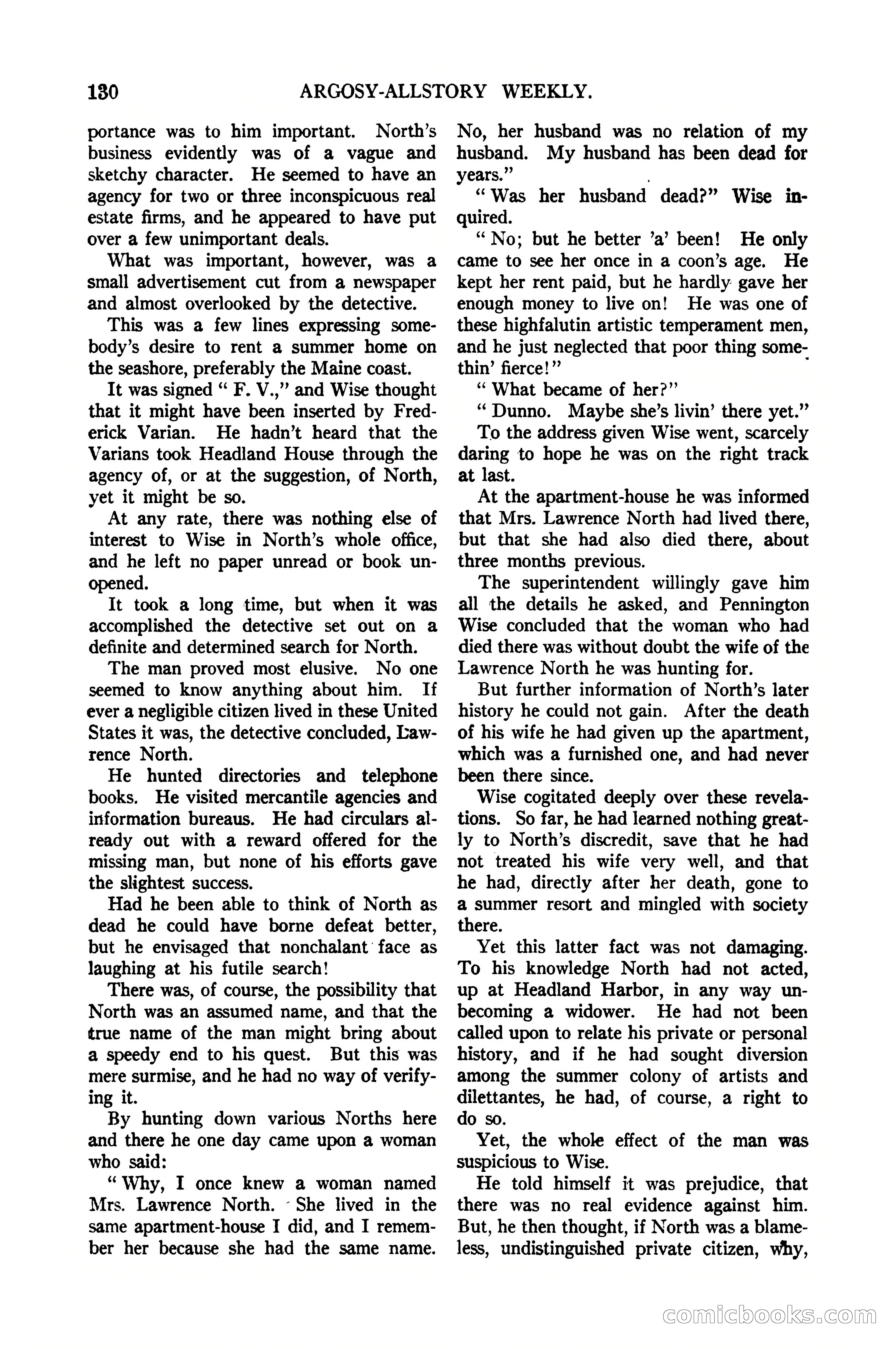 Argosy All-Story Weekly, January 21, 1922 — page 140 of 172