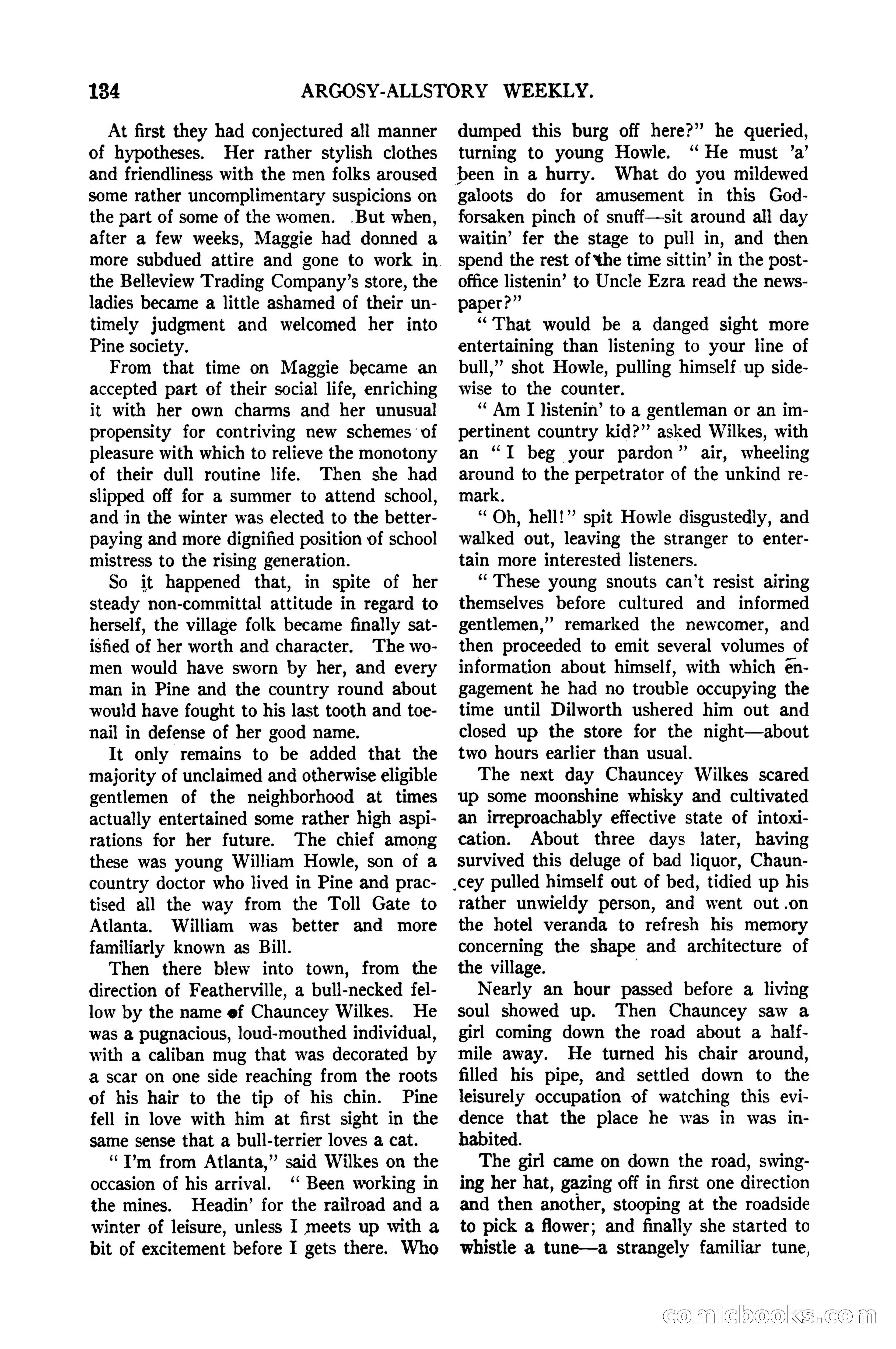Argosy All-Story Weekly, January 21, 1922 — page 144 of 172