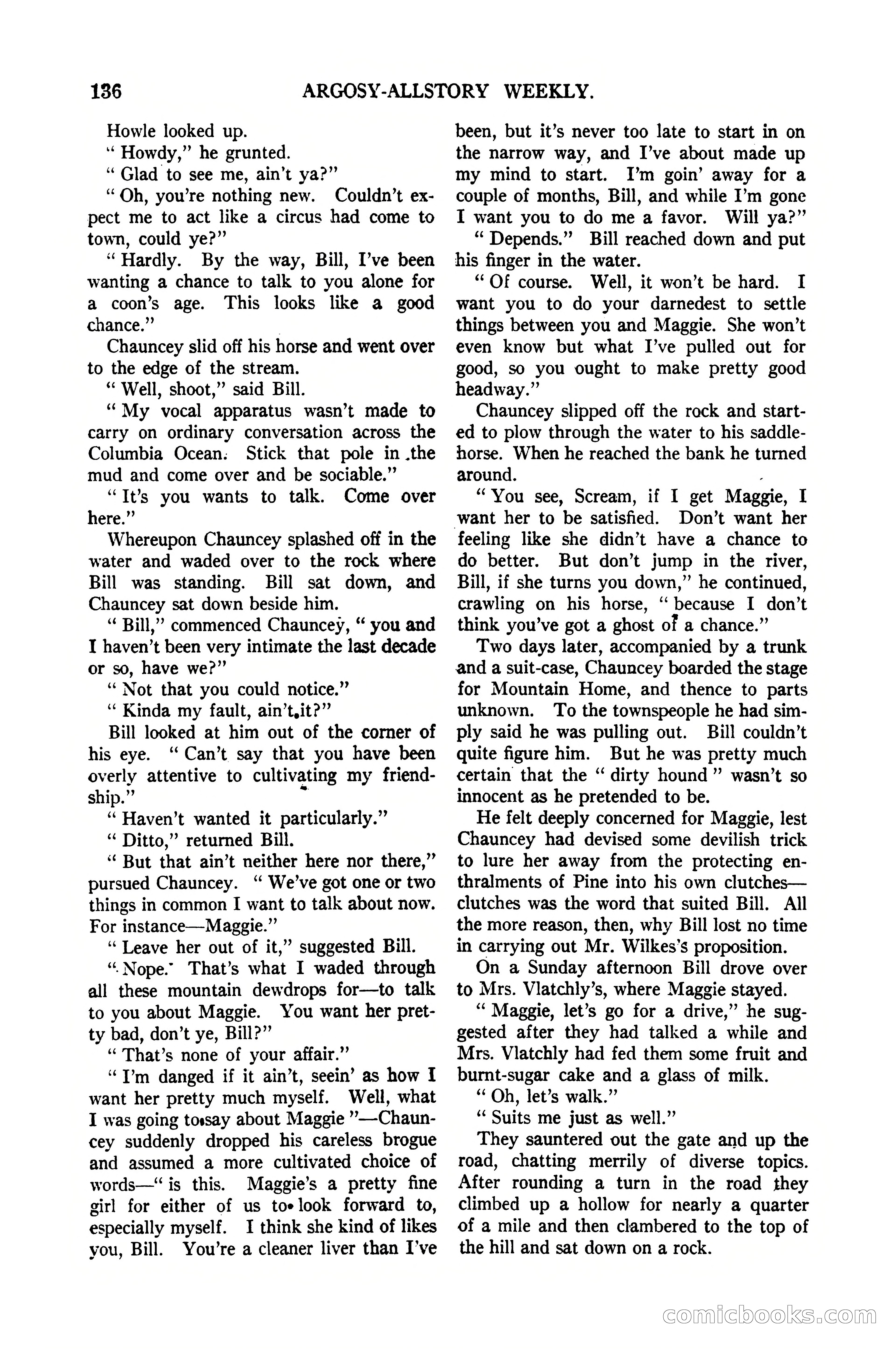 Argosy All-Story Weekly, January 21, 1922 — page 146 of 172
