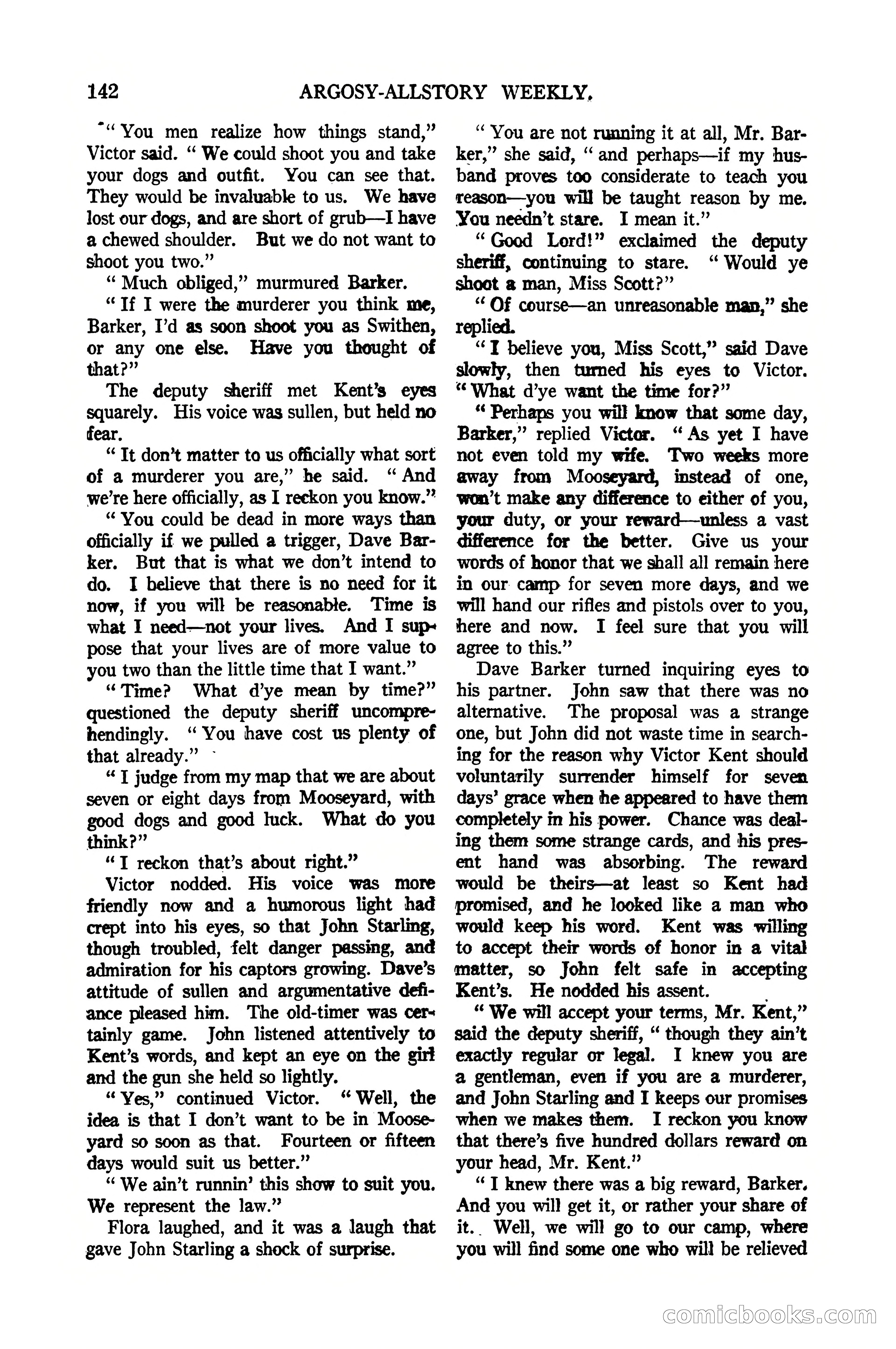 Argosy All-Story Weekly, January 21, 1922 — page 152 of 172