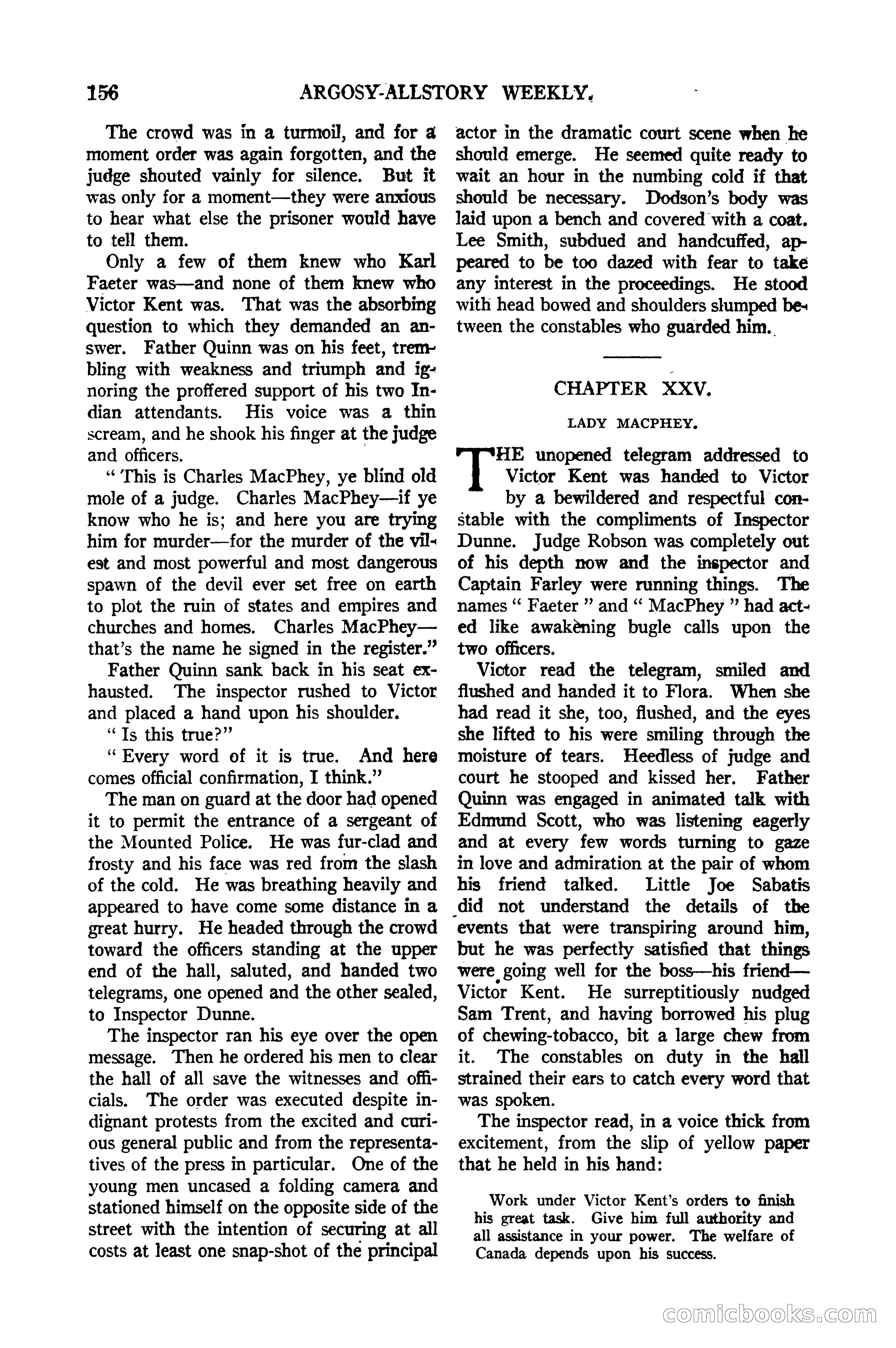 Argosy All-Story Weekly, January 21, 1922 — page 166 of 172