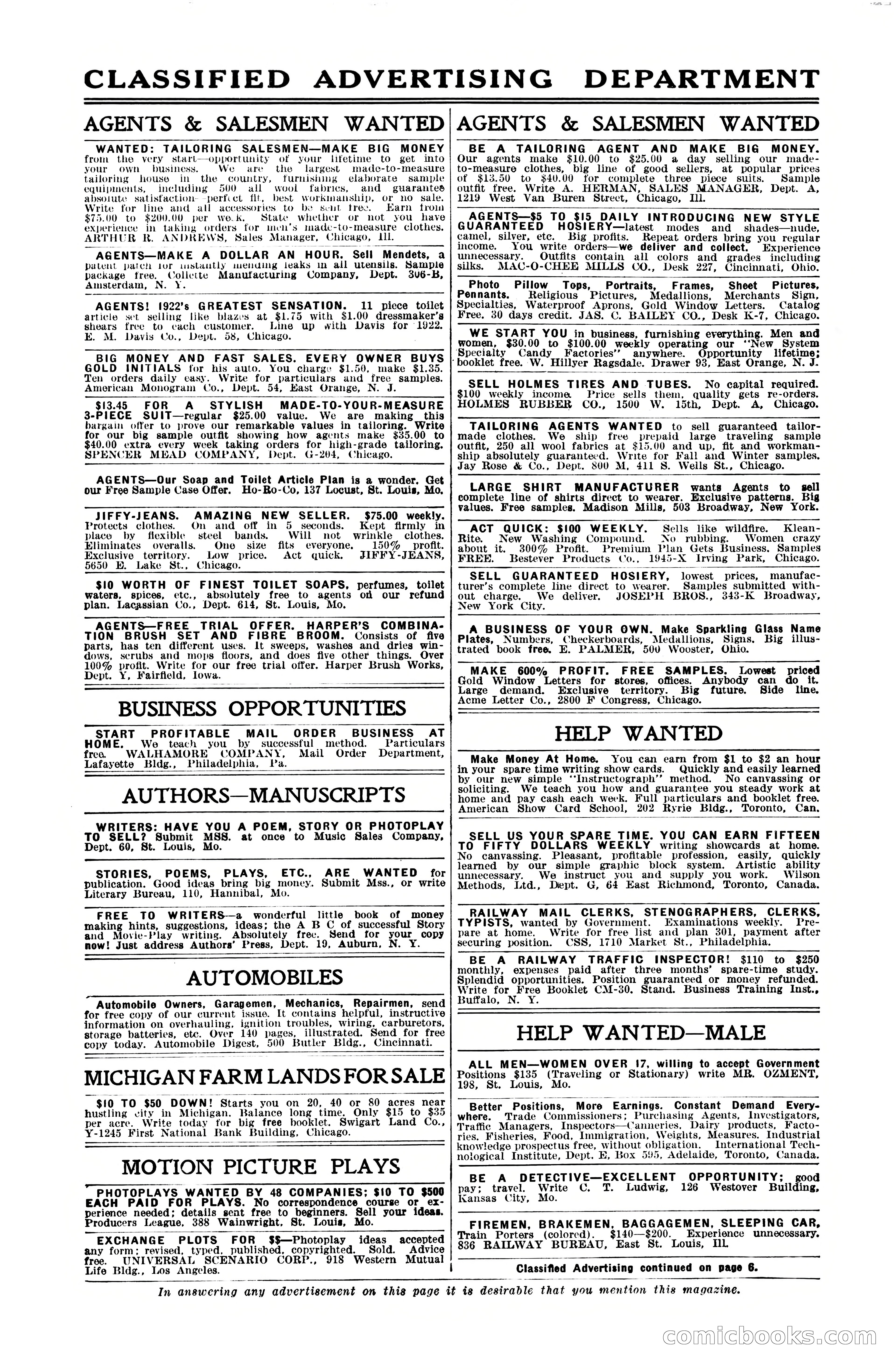 Argosy All-Story Weekly, July 1, 1922 — page 6 of 172