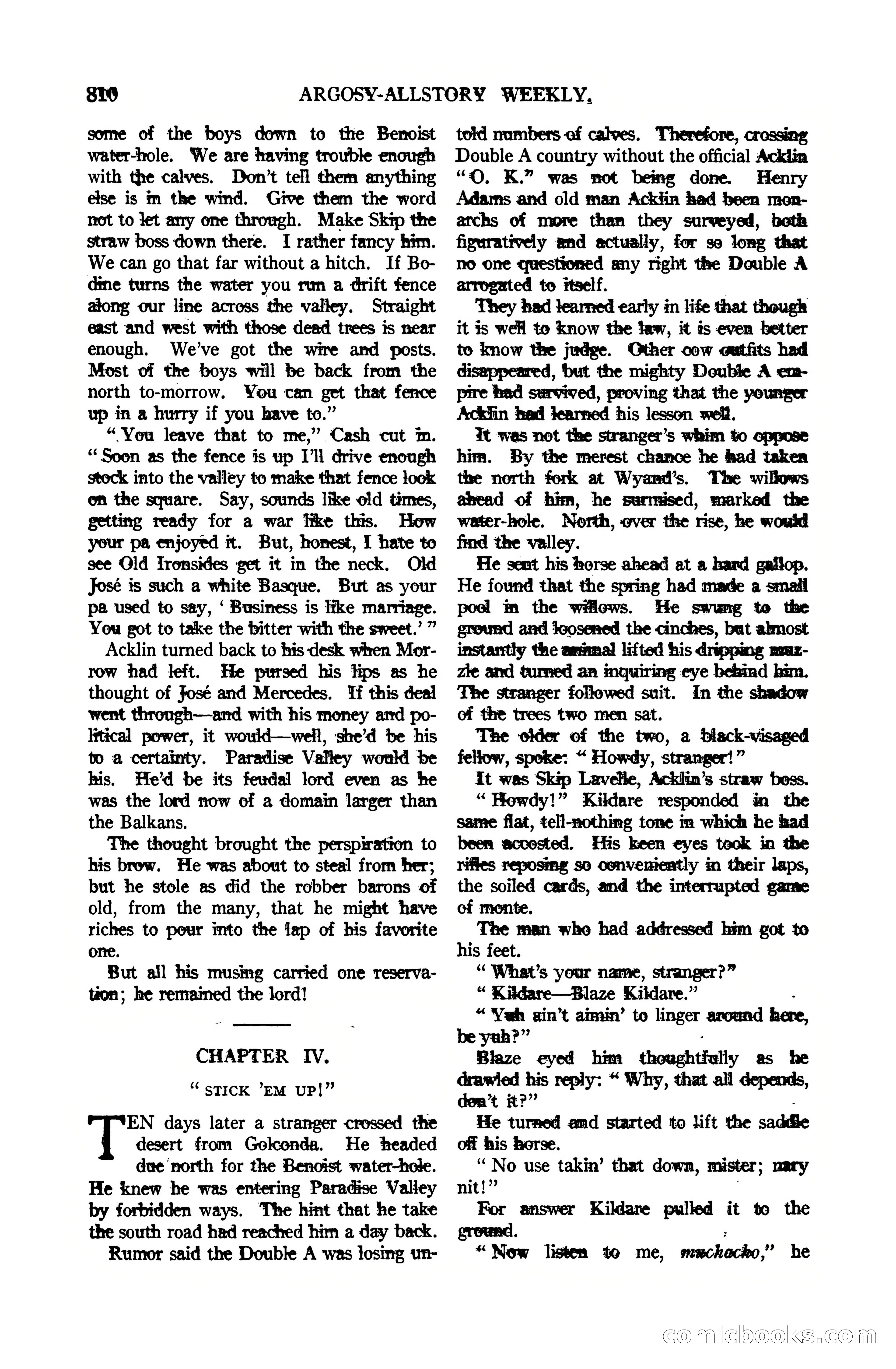 Argosy All-Story Weekly, July 1, 1922 — page 20 of 172
