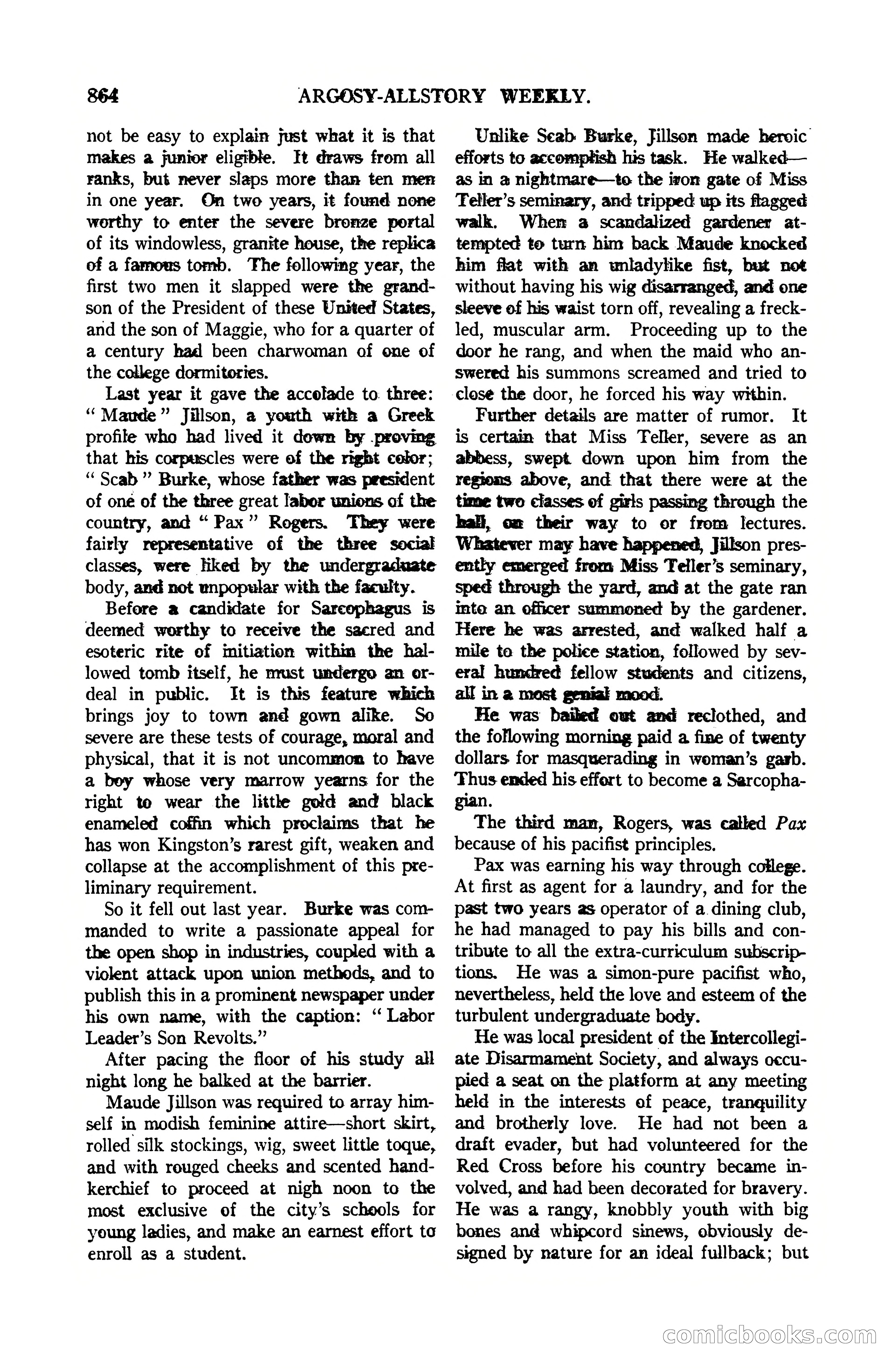 Argosy All-Story Weekly, July 1, 1922 — page 74 of 172