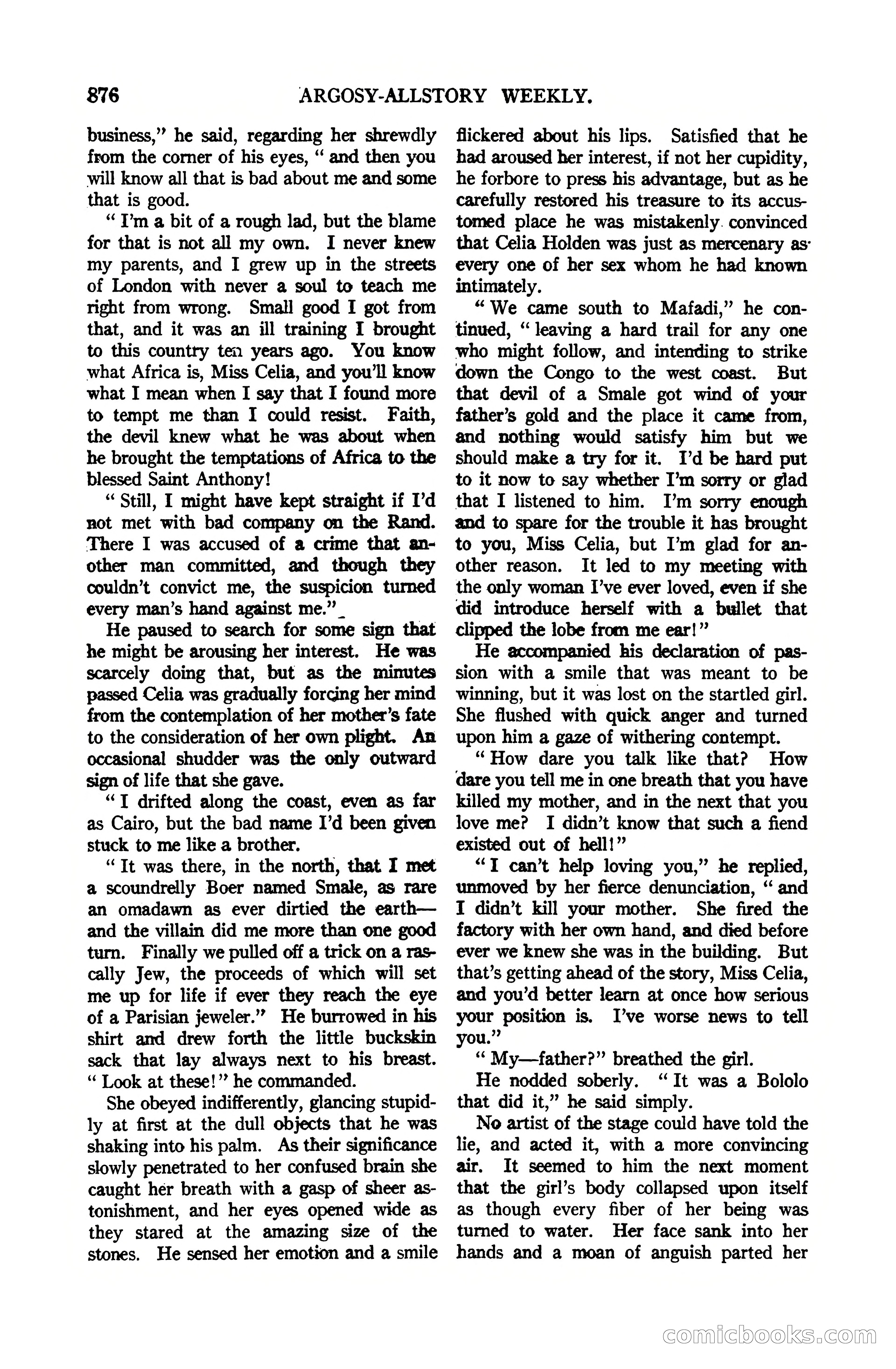Argosy All-Story Weekly, July 1, 1922 — page 86 of 172