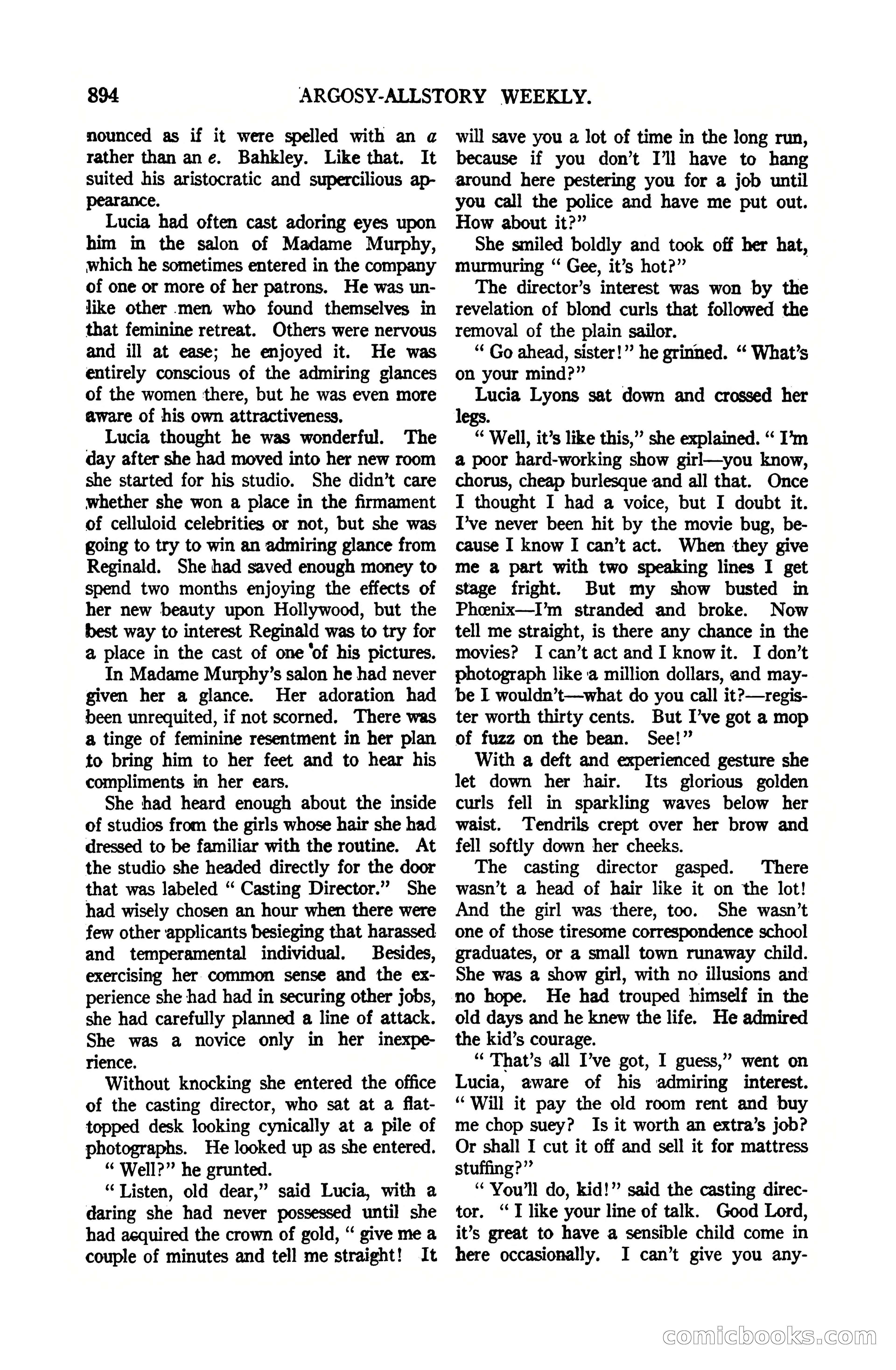 Argosy All-Story Weekly, July 1, 1922 — page 104 of 172