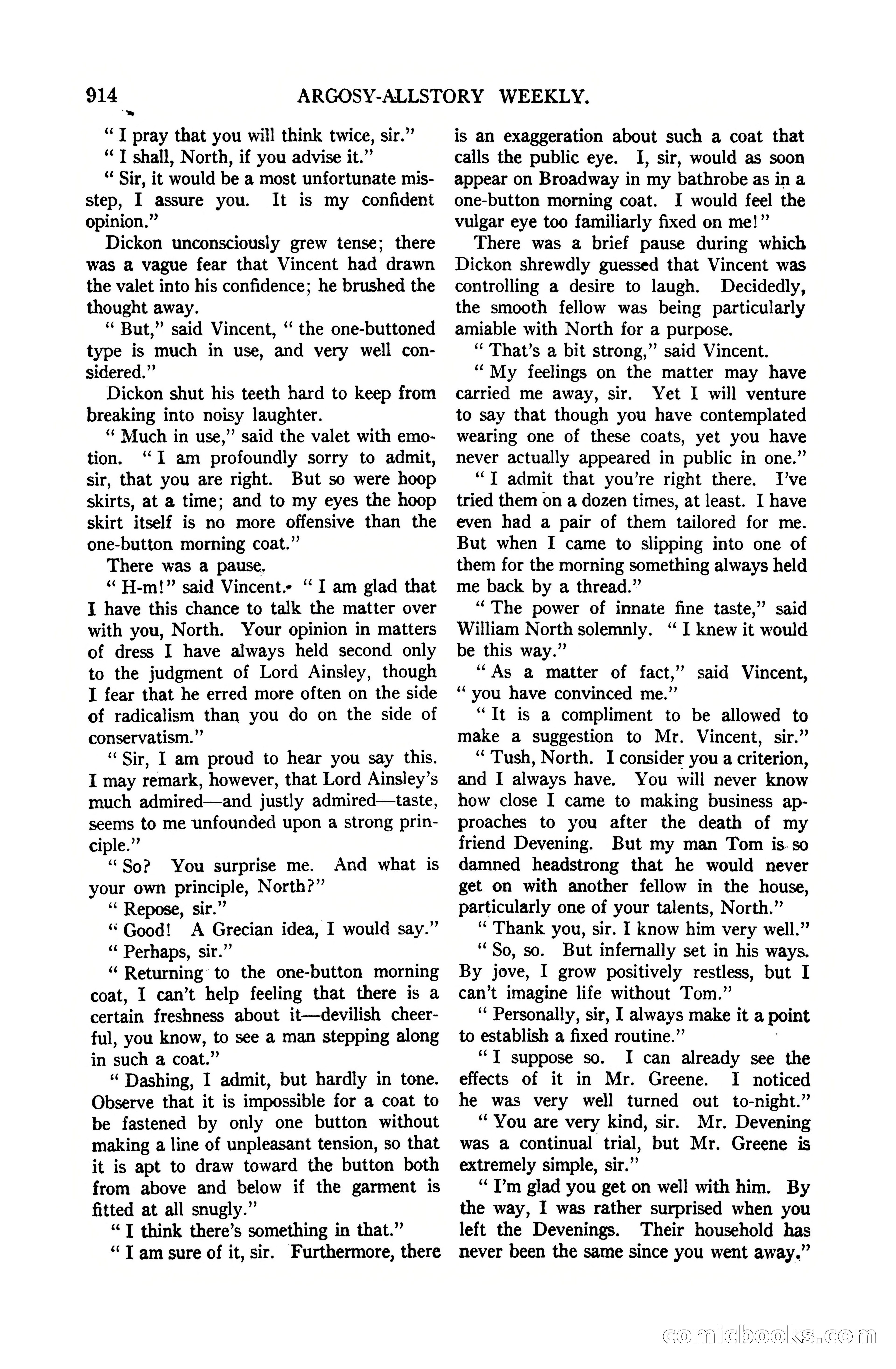 Argosy All-Story Weekly, July 1, 1922 — page 124 of 172