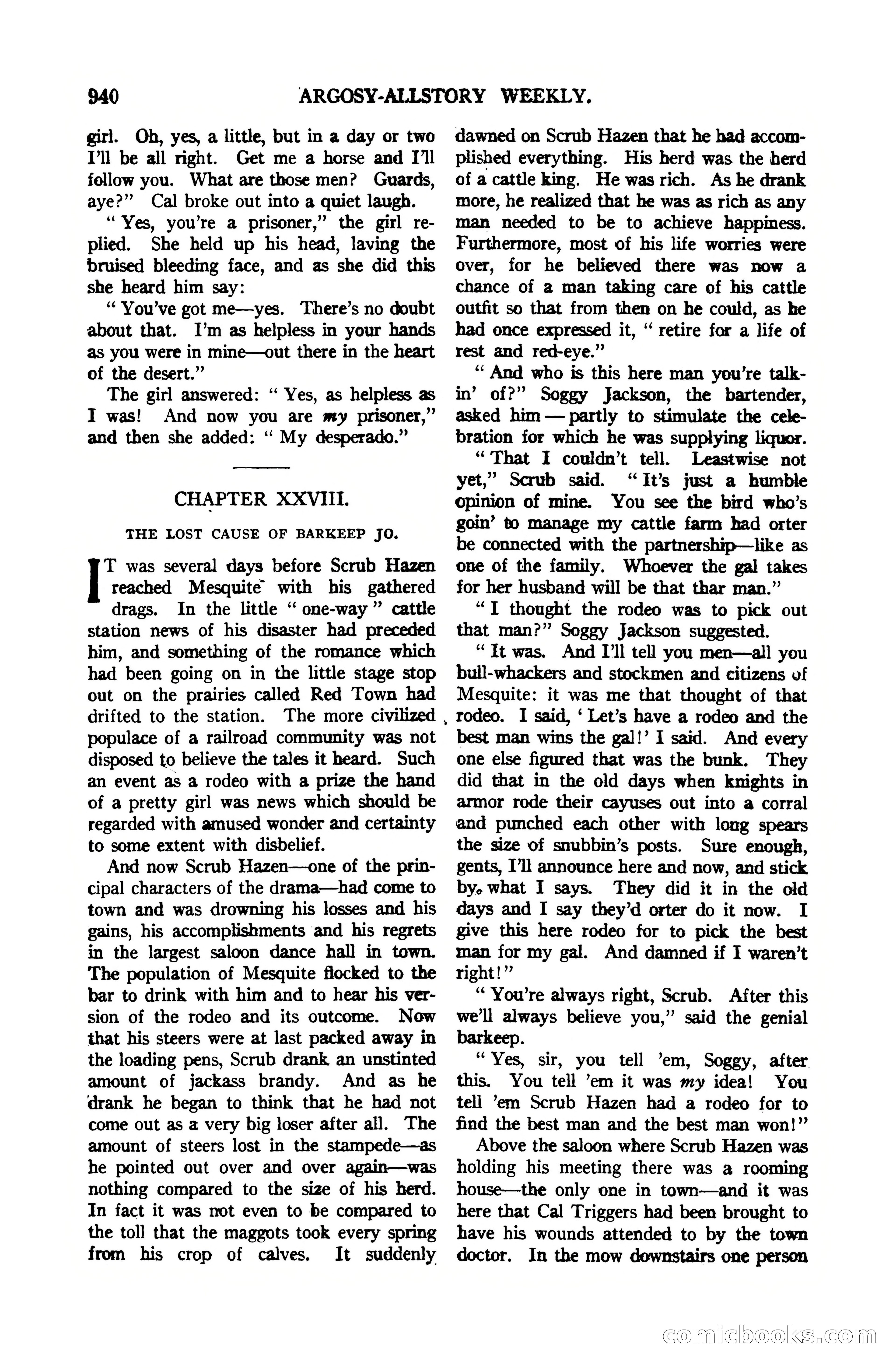 Argosy All-Story Weekly, July 1, 1922 — page 150 of 172