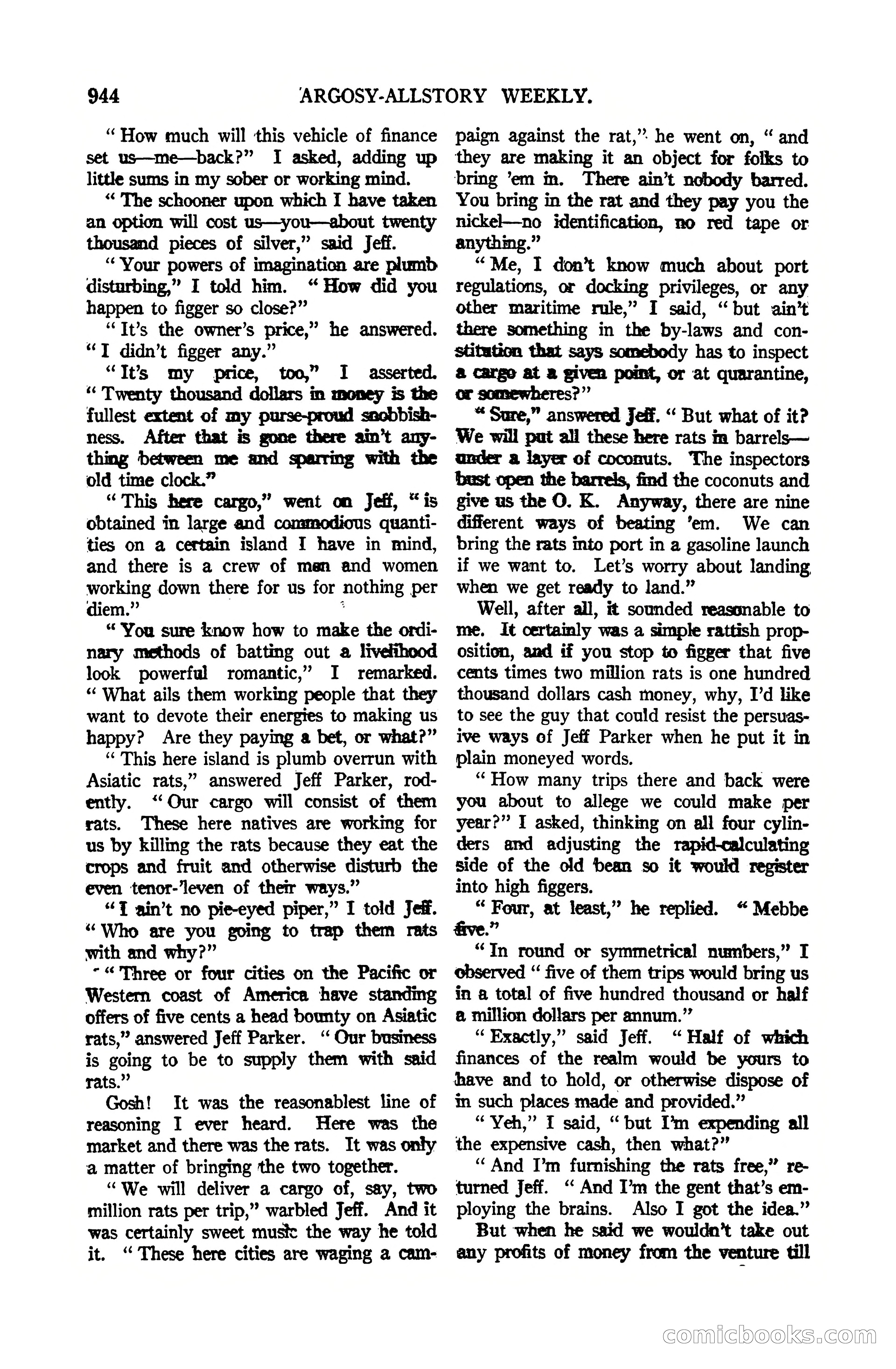 Argosy All-Story Weekly, July 1, 1922 — page 154 of 172