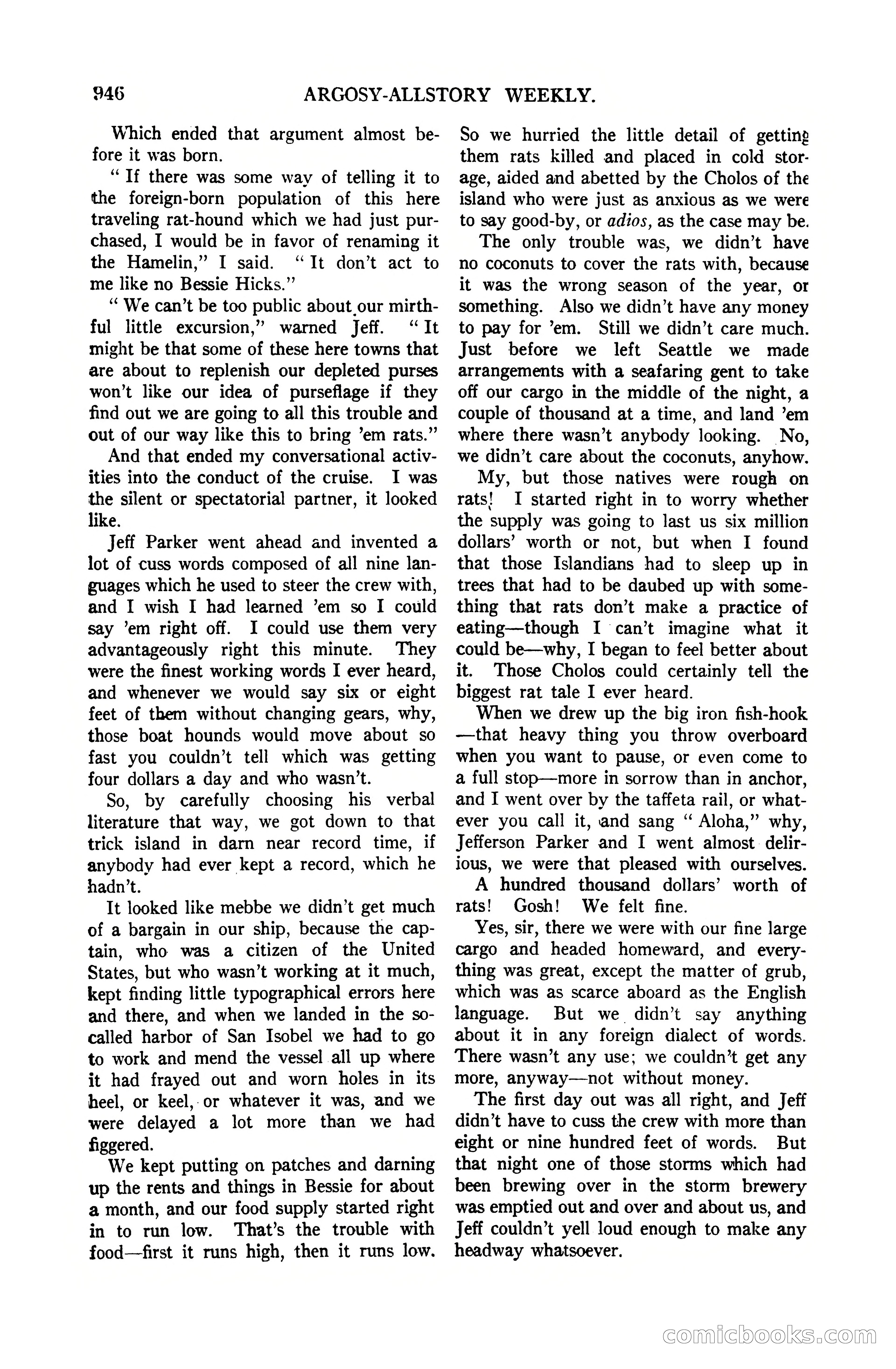 Argosy All-Story Weekly, July 1, 1922 — page 156 of 172