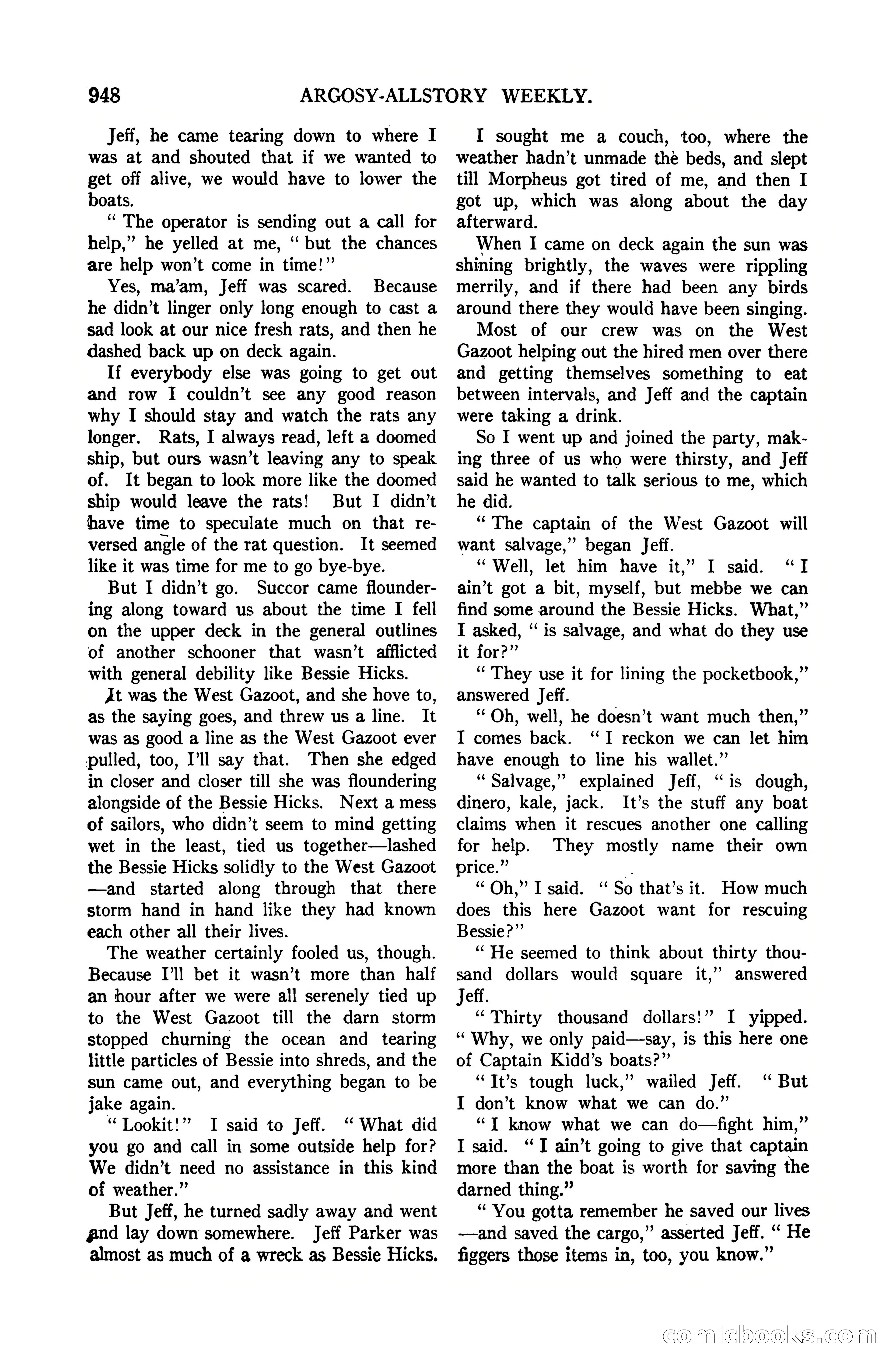 Argosy All-Story Weekly, July 1, 1922 — page 158 of 172