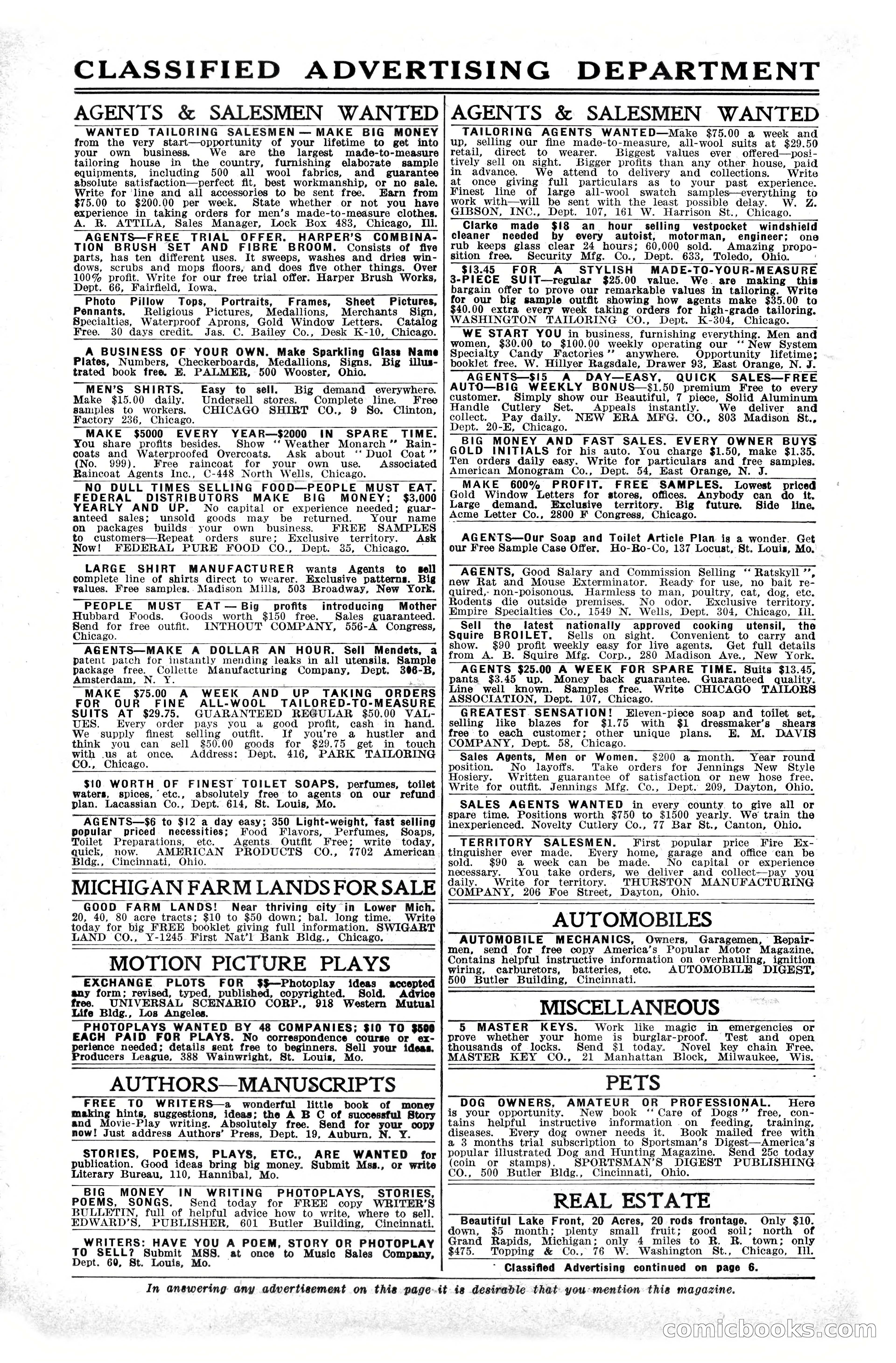 Argosy All-Story Weekly, October 7, 1922 — page 6 of 185