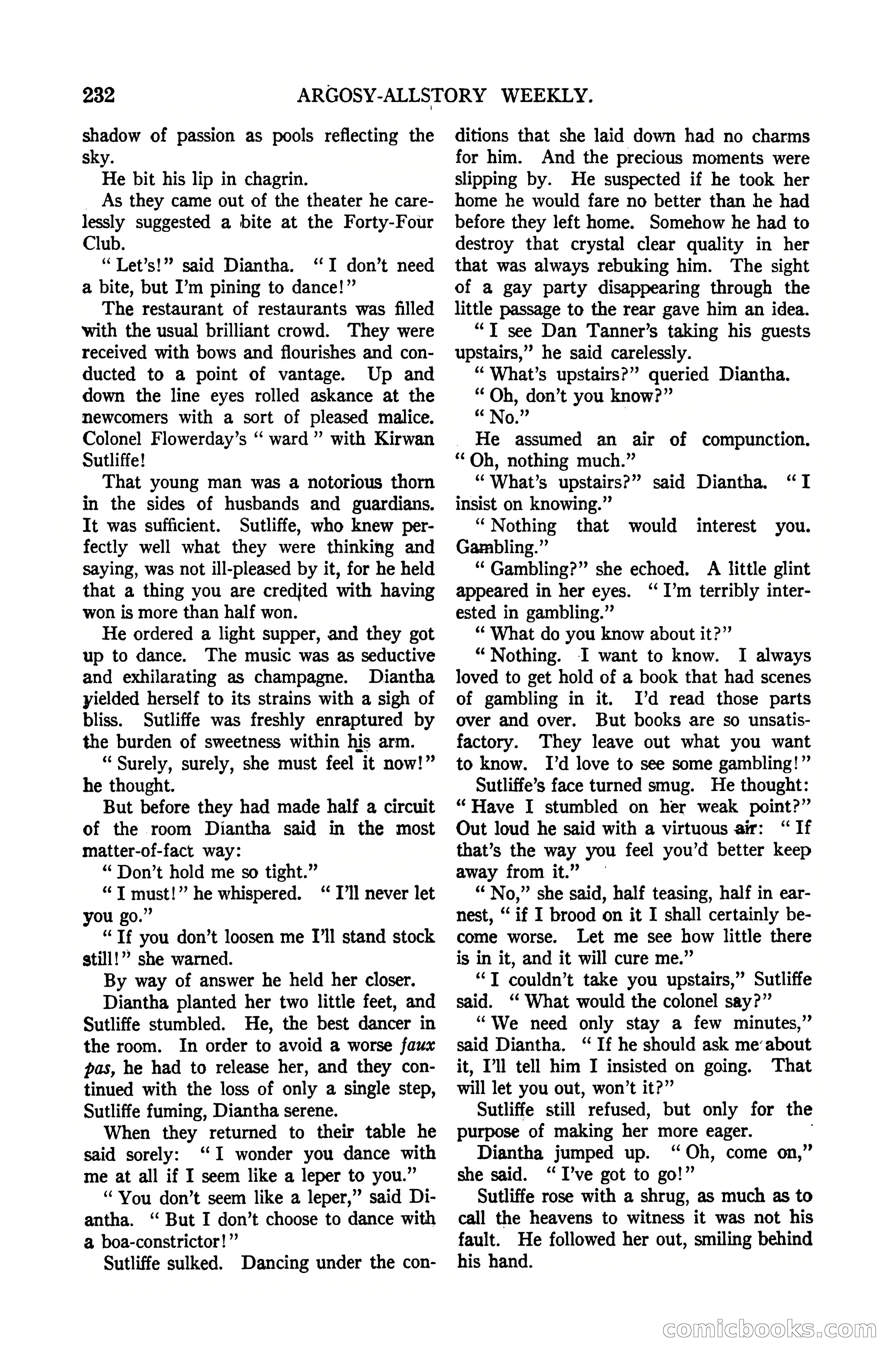 Argosy All-Story Weekly, October 7, 1922 — page 86 of 185