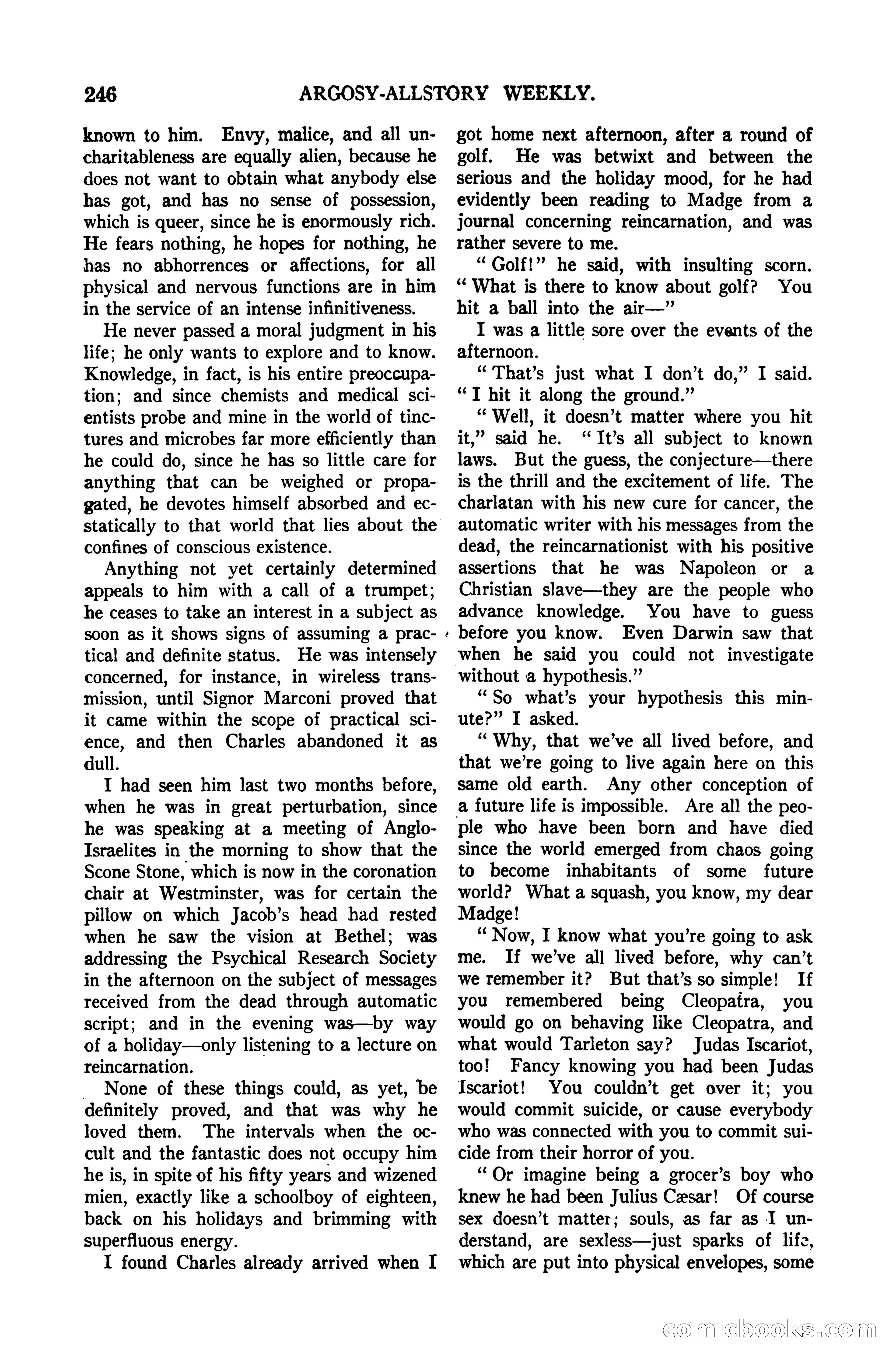 Argosy All-Story Weekly, October 7, 1922 — page 100 of 185