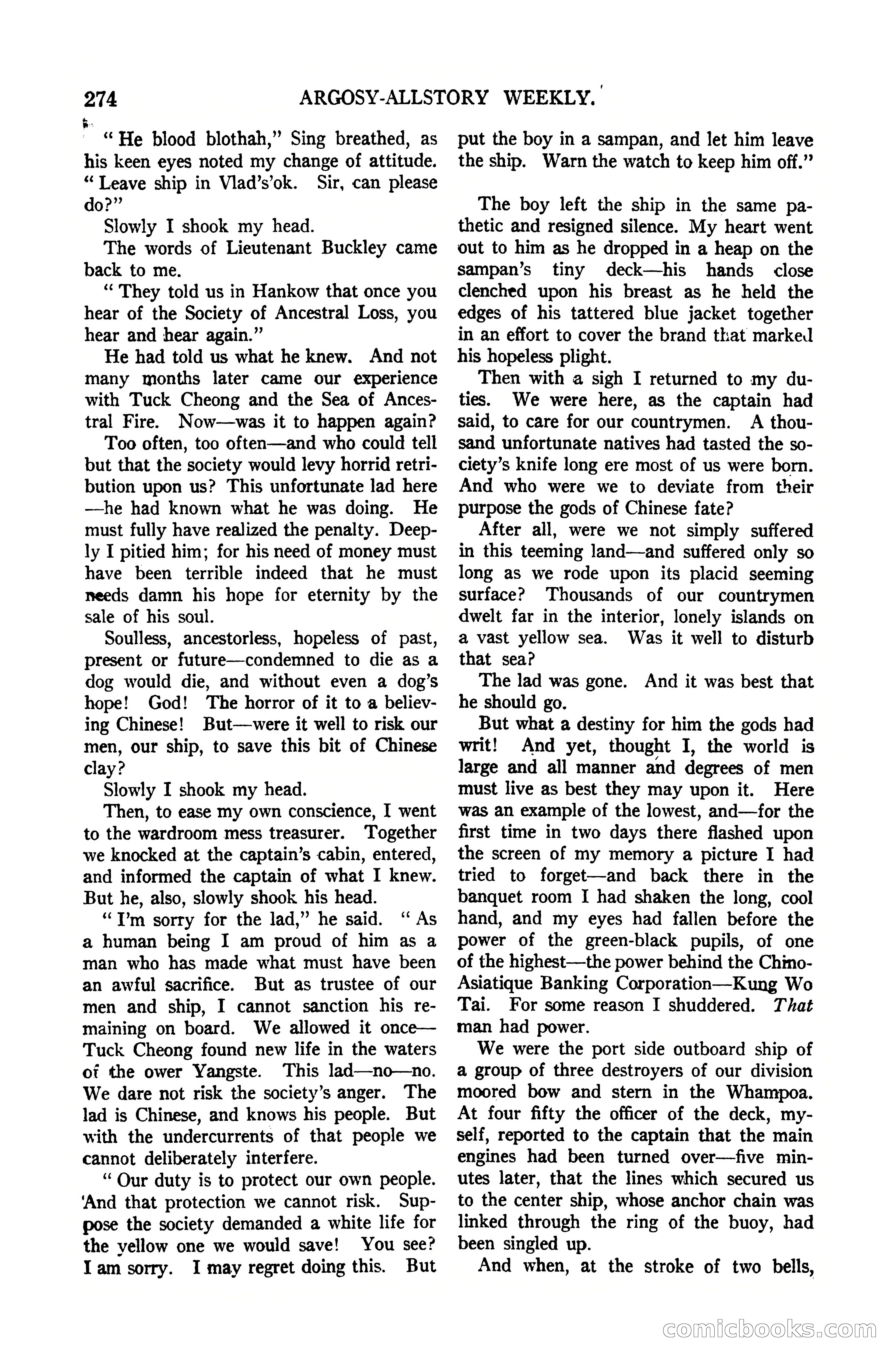 Argosy All-Story Weekly, October 7, 1922 — page 128 of 185