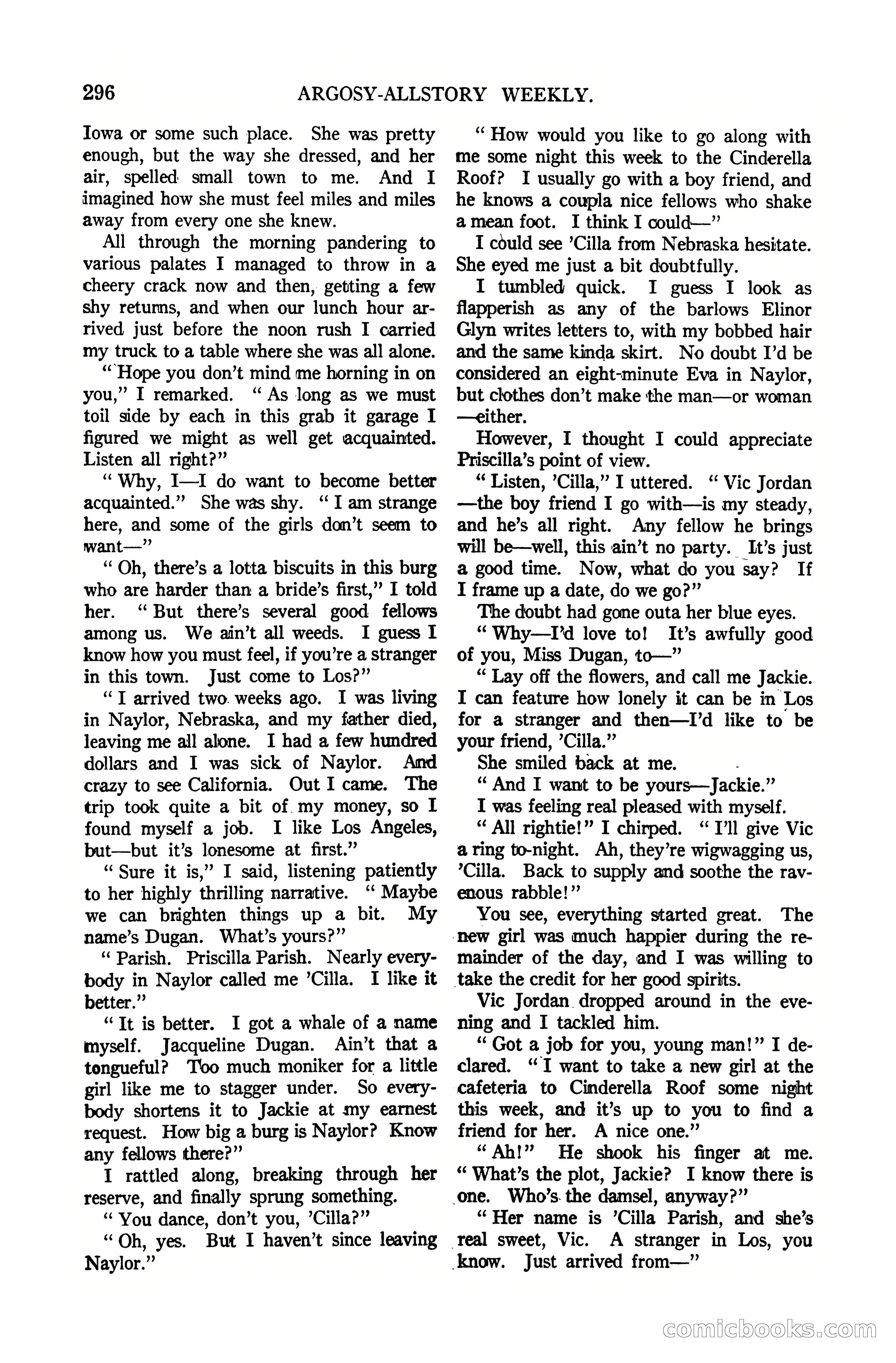 Argosy All-Story Weekly, October 7, 1922 — page 150 of 185