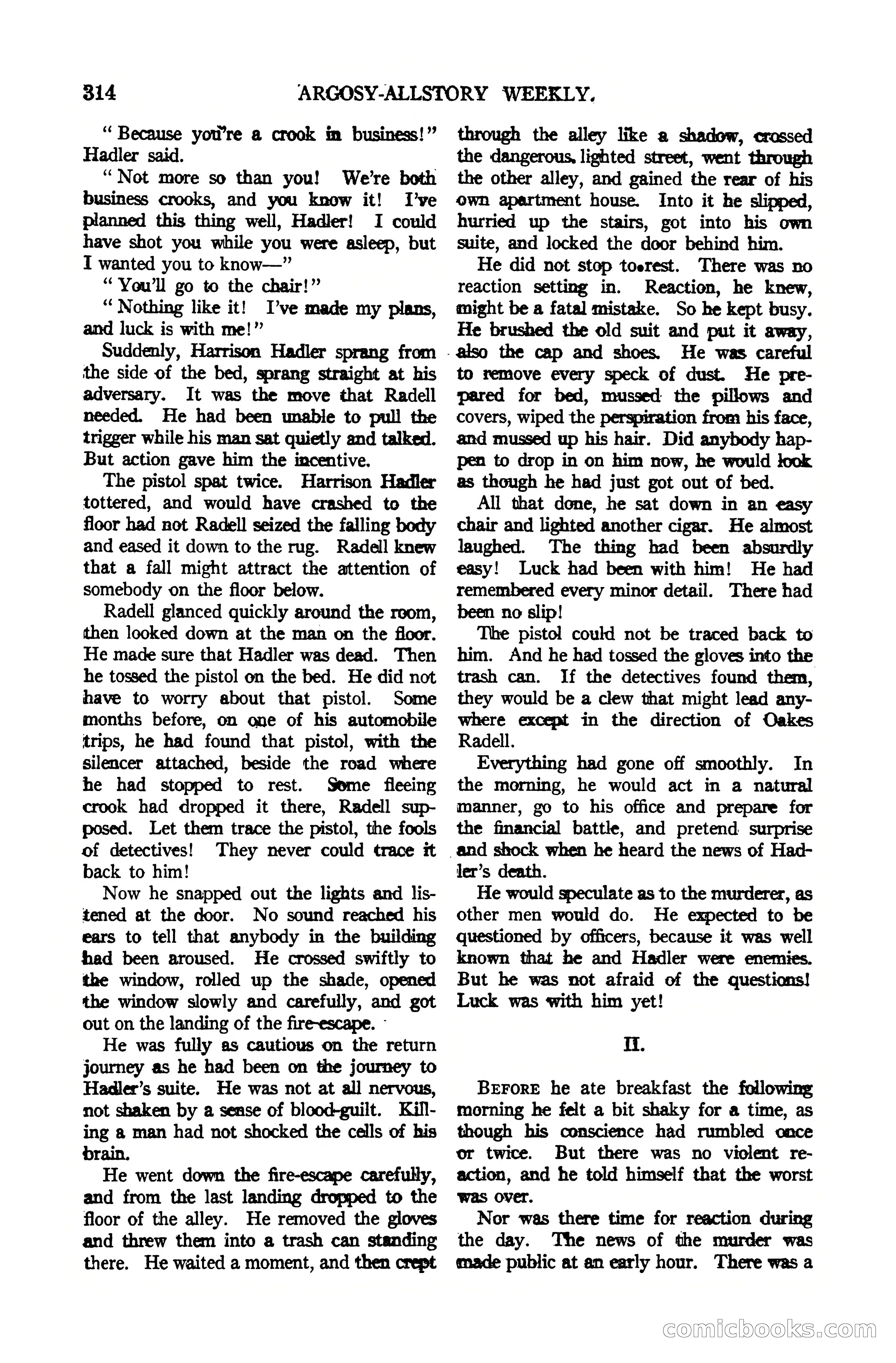 Argosy All-Story Weekly, October 7, 1922 — page 168 of 185
