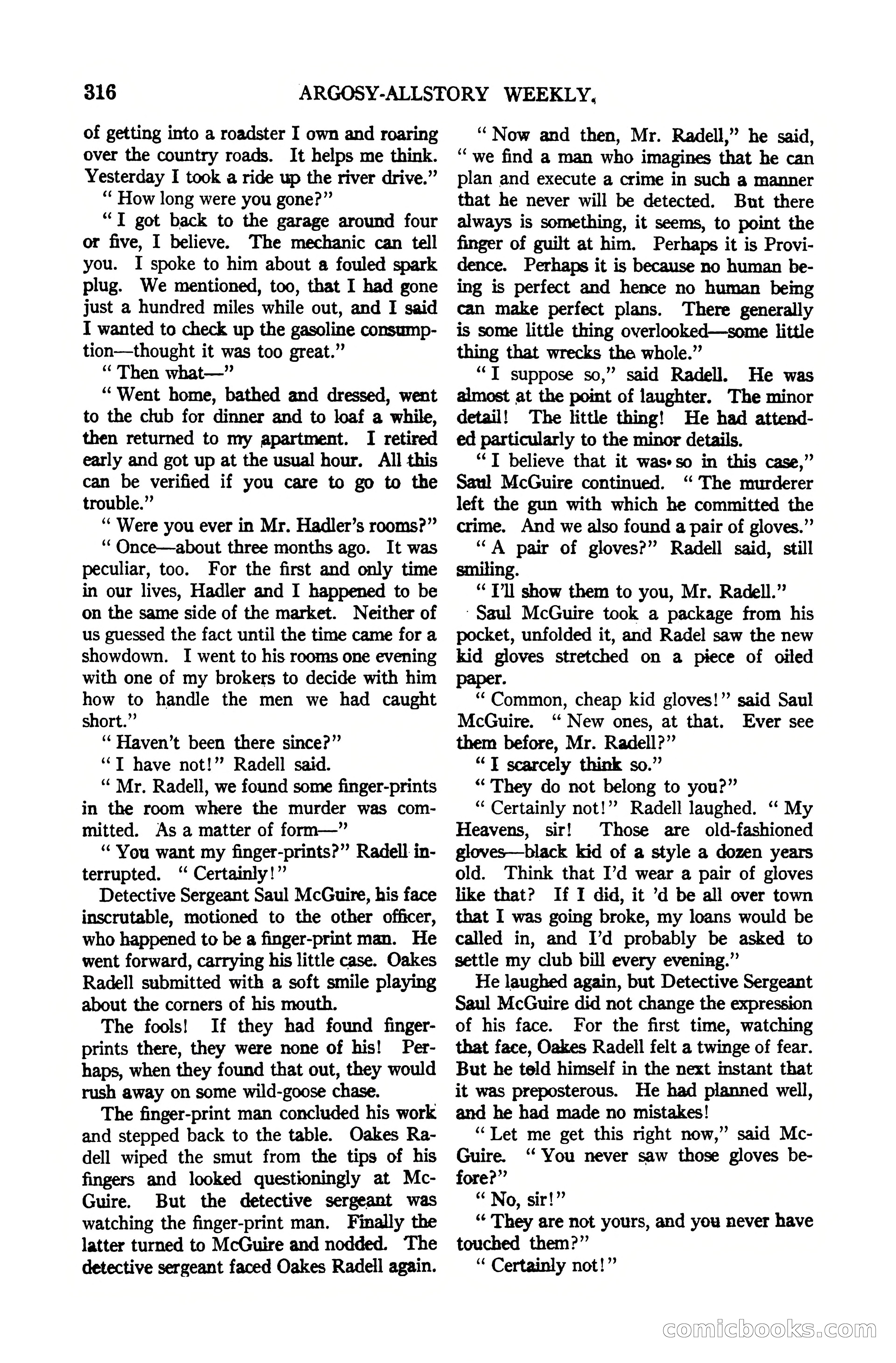 Argosy All-Story Weekly, October 7, 1922 — page 170 of 185
