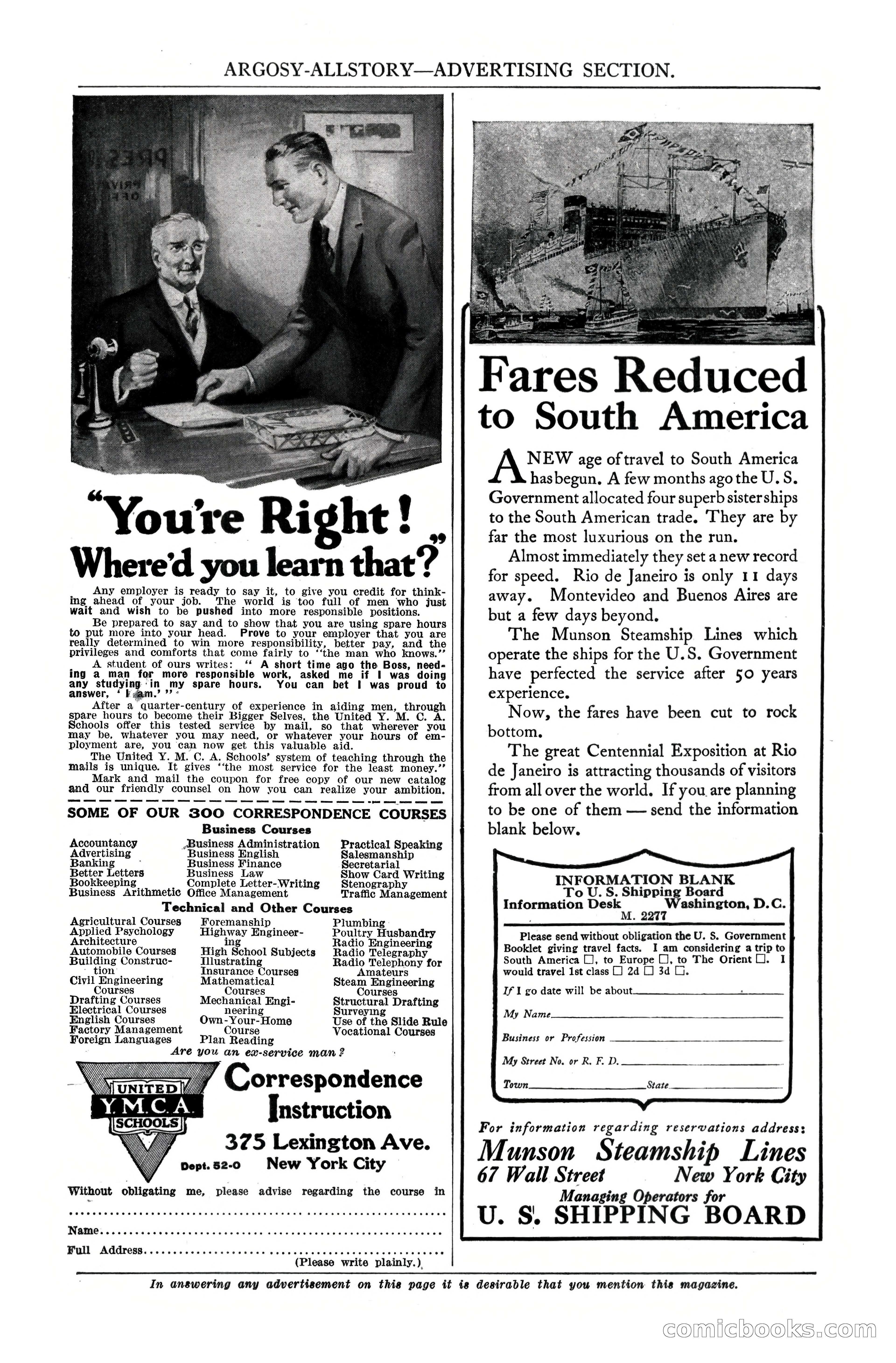 Argosy All-Story Weekly, October 7, 1922 — page 183 of 185